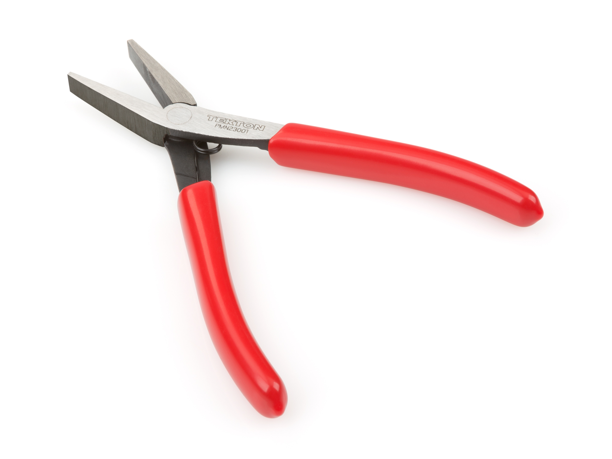 This pliers has broad, flat jaws with smooth faces. Safely grasps delicate parts, no marring. Straight, 90-degree edges make crisp bends. PMN23001.