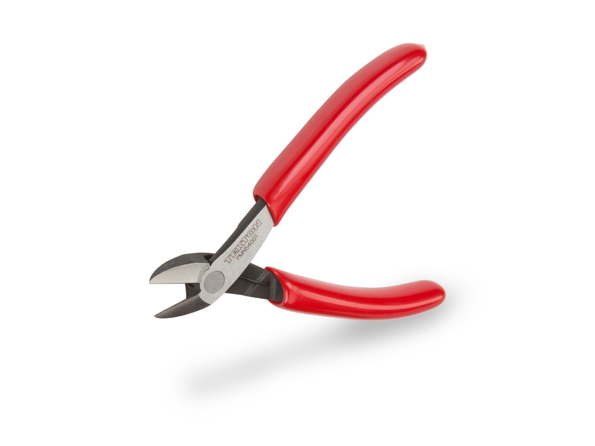 Front-right angle view of Tekton 5 inch mini pliers. Item #PMN54001