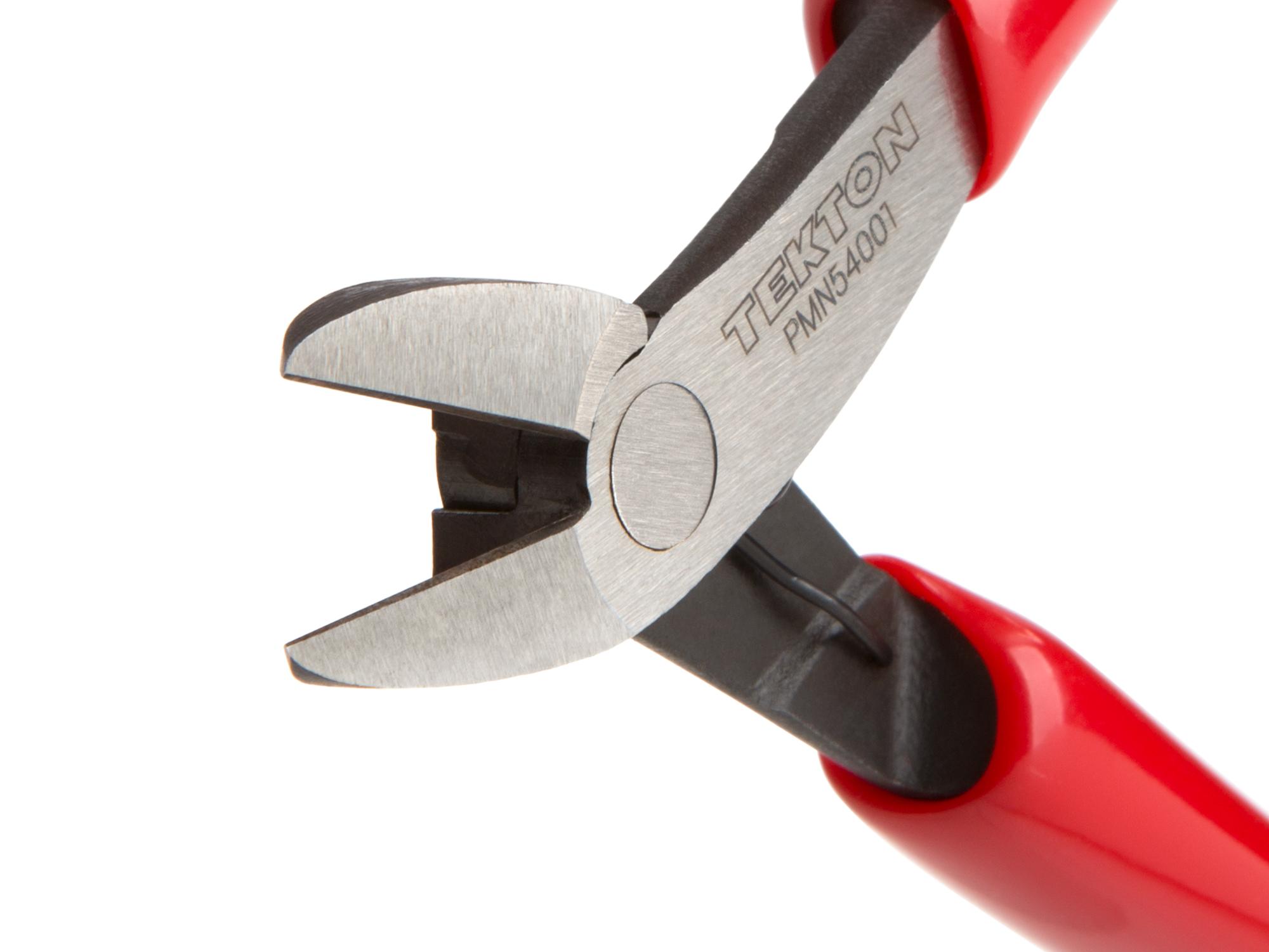 Closeup view of Tekton 5 inch mini pliers. Item #PMN54001