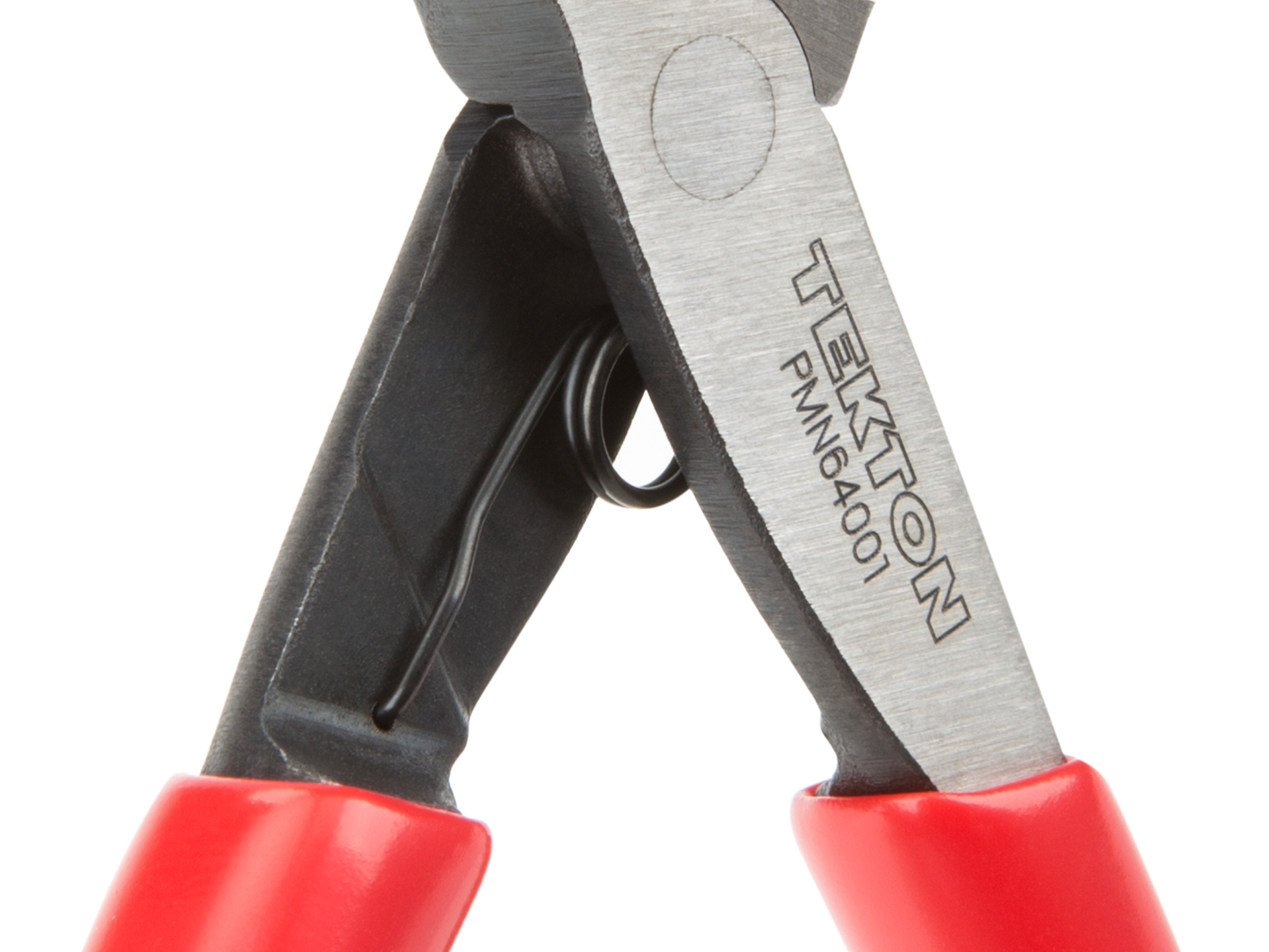 With a fine, shallow bevel at the face, the blades on this mini cutting pliers produce a refined semi-flush cut that's suited to precision work. PMN64001.