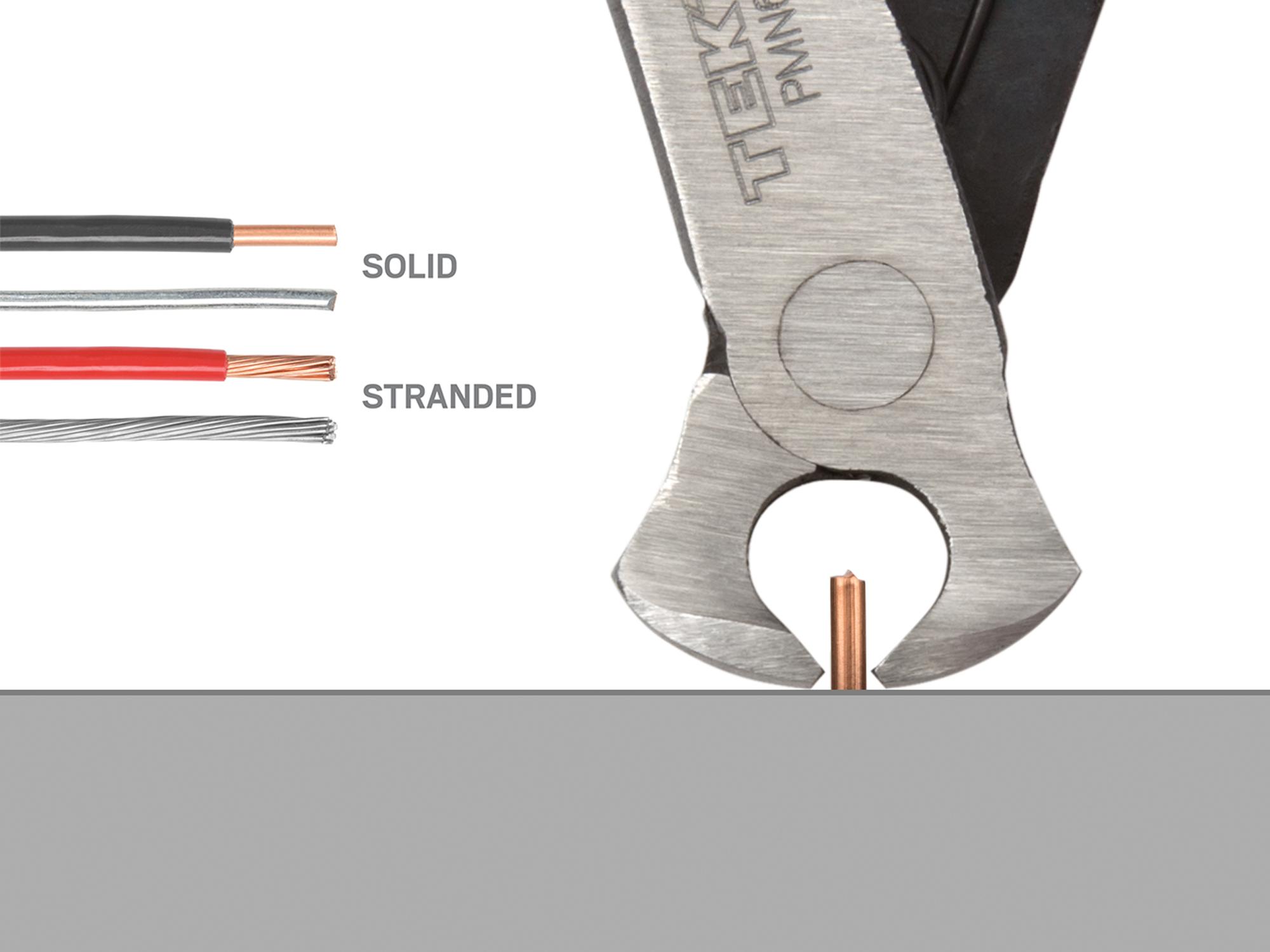 Closeup view of Tekton 5 inch mini pliers. Item #PMN64001