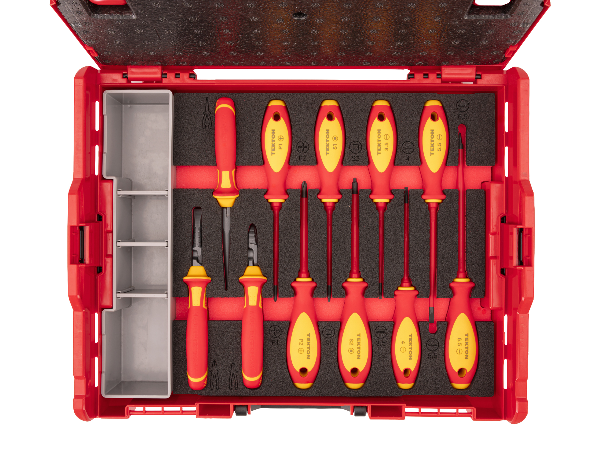 Insulated Screwdrivers and Pliers Set with Foam (11-Piece) | TEKTON