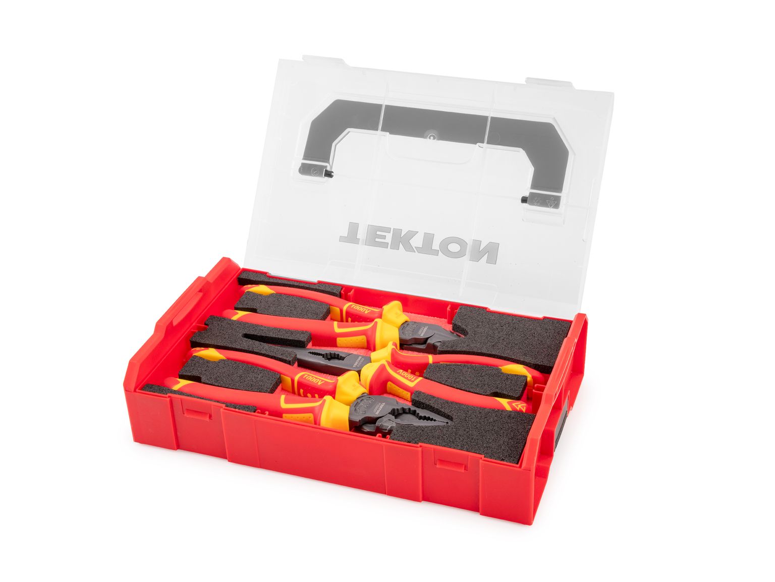 Front-right angle view of Tekton Mixed Pliers Set. Item #PLR96002