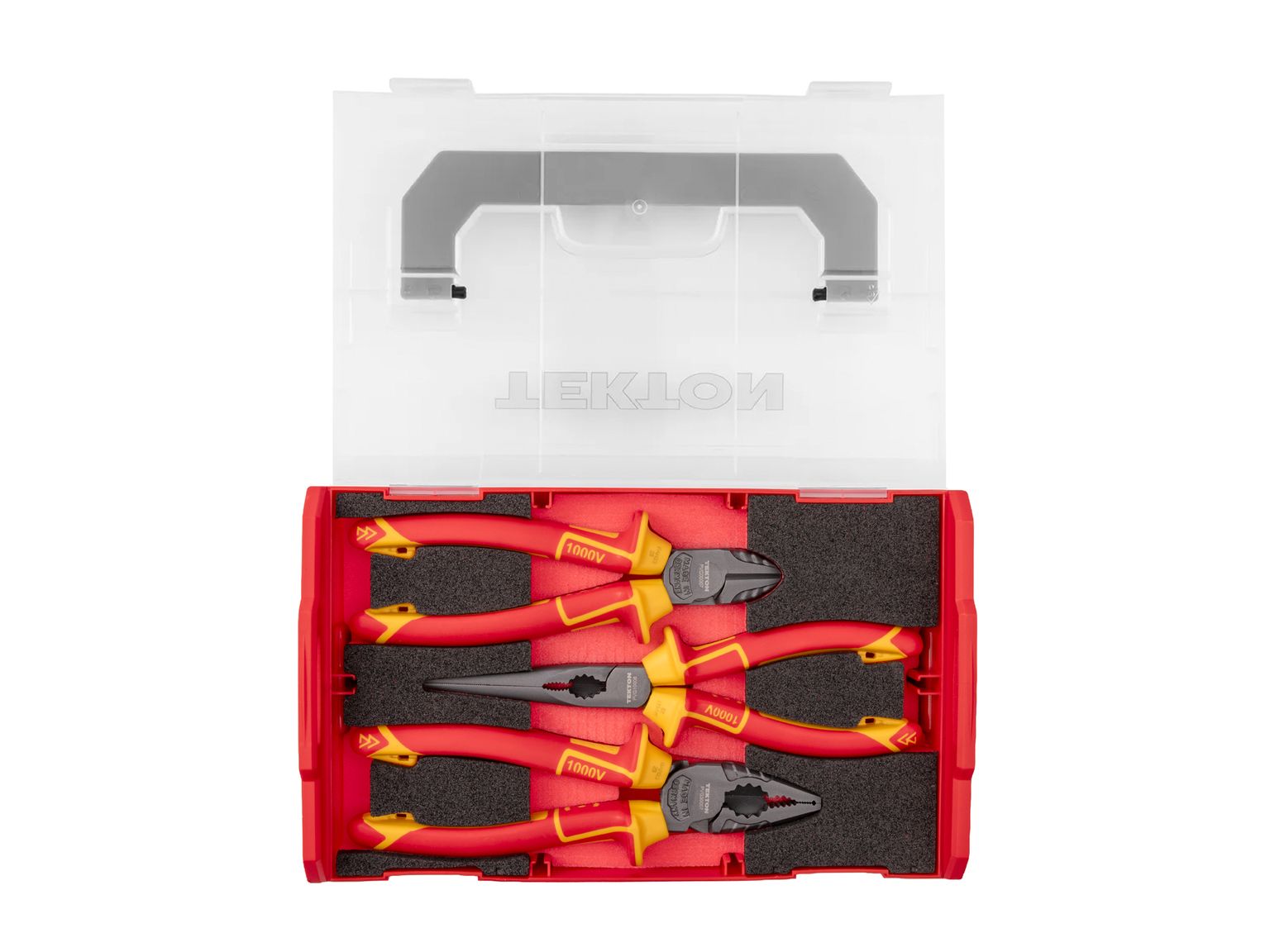 Top view of Tekton Mixed Pliers Set. Item #PLR96002