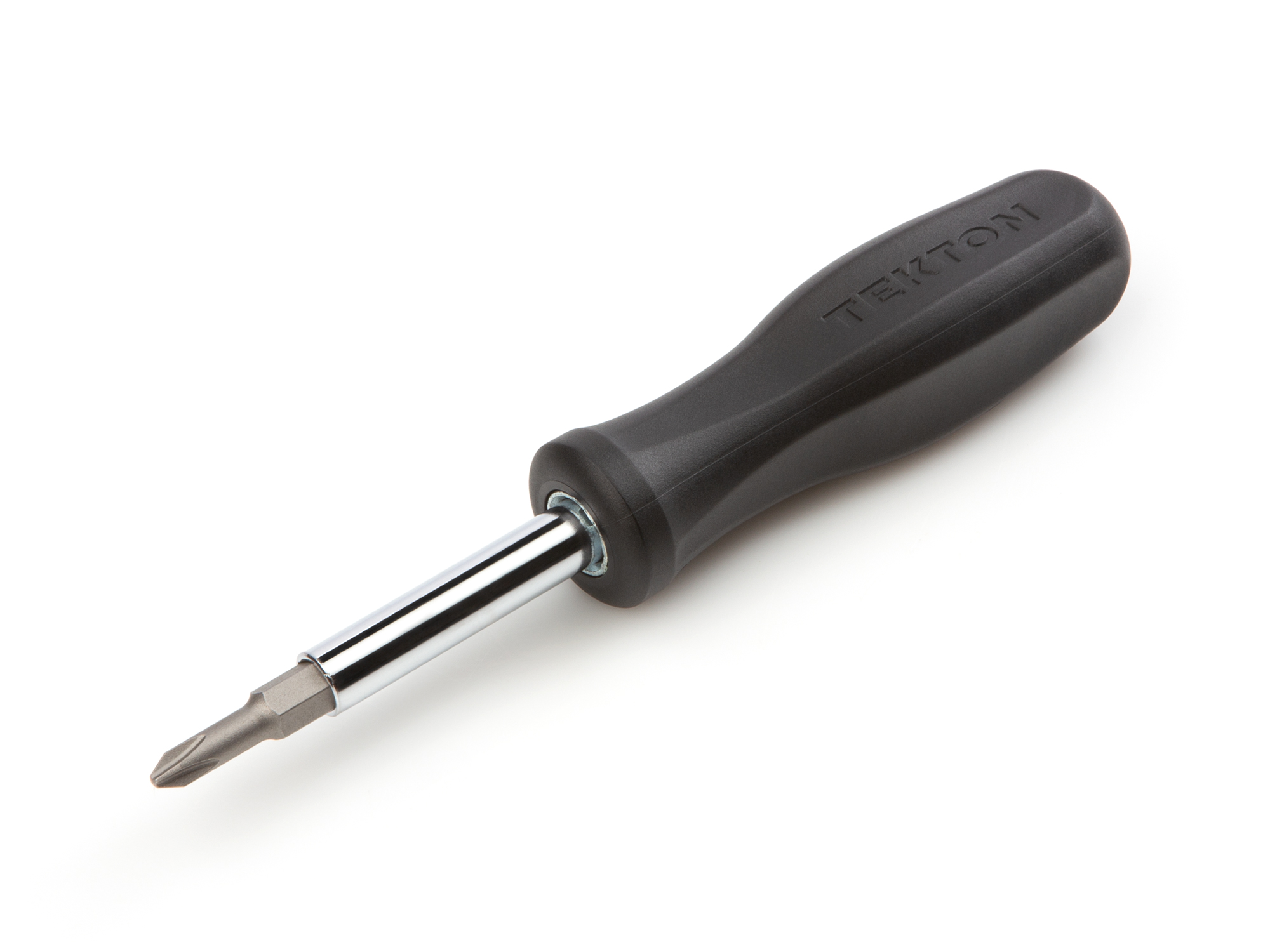 TEKTON 6-in-1 Phillips/Slotted Driver (#1 x 3/16 in., #2 x 1/4 in., Black)