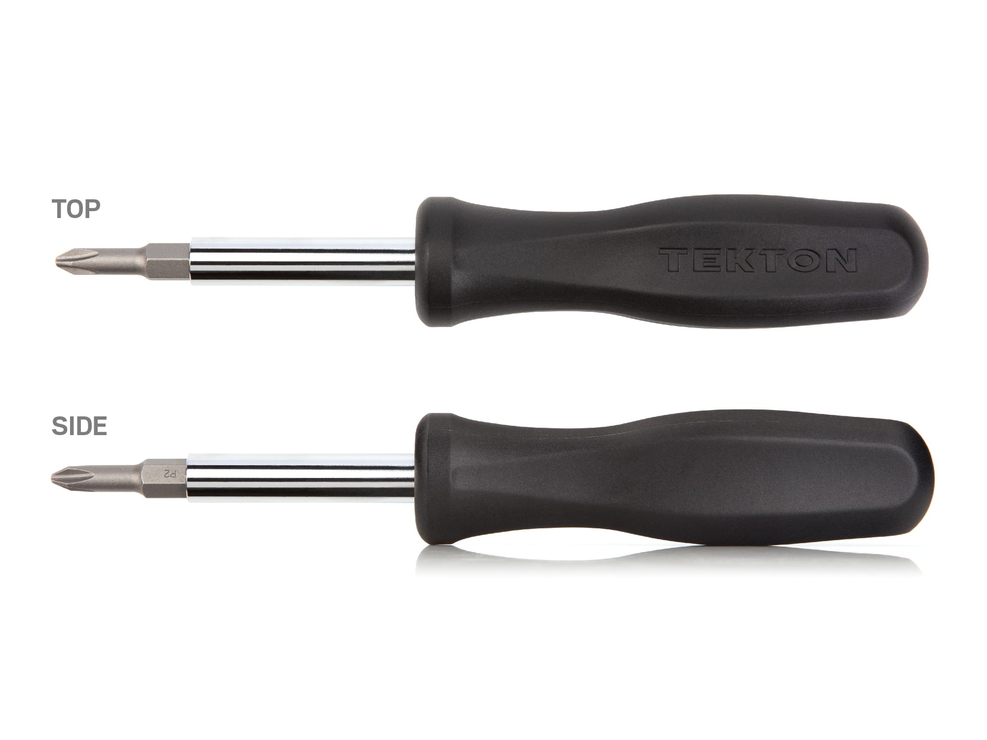6-in-1 Driver (#1 x 3/16 in., #2 x 1/4 in) - Black | TEKTON