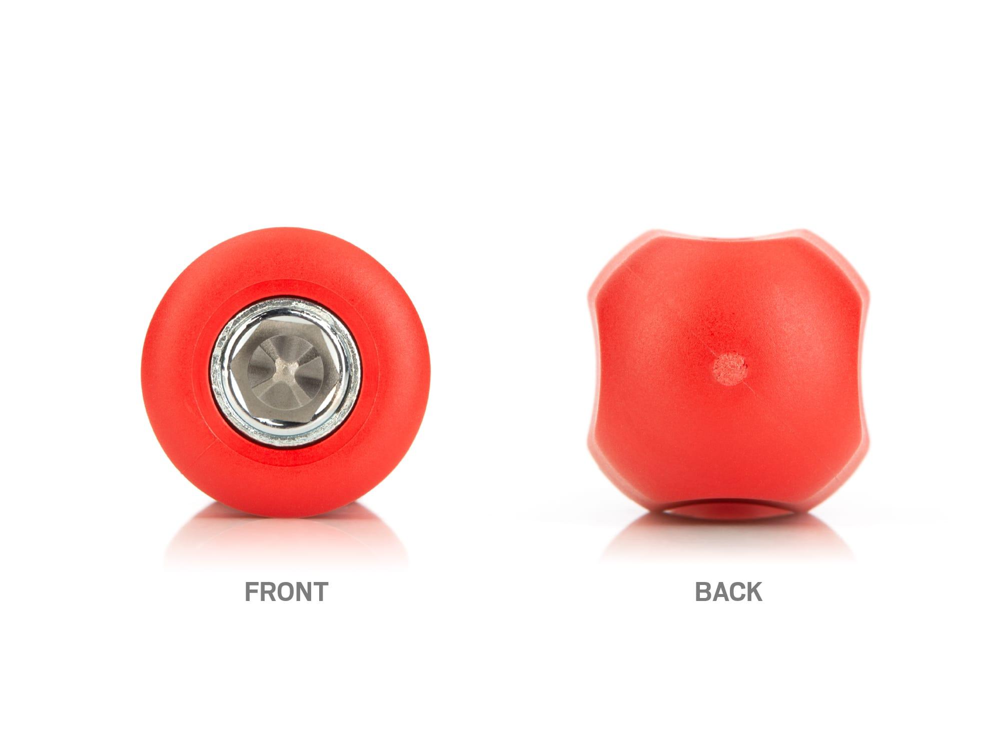 Back view of red Tekton multi-bit driver. Item #DMS18010