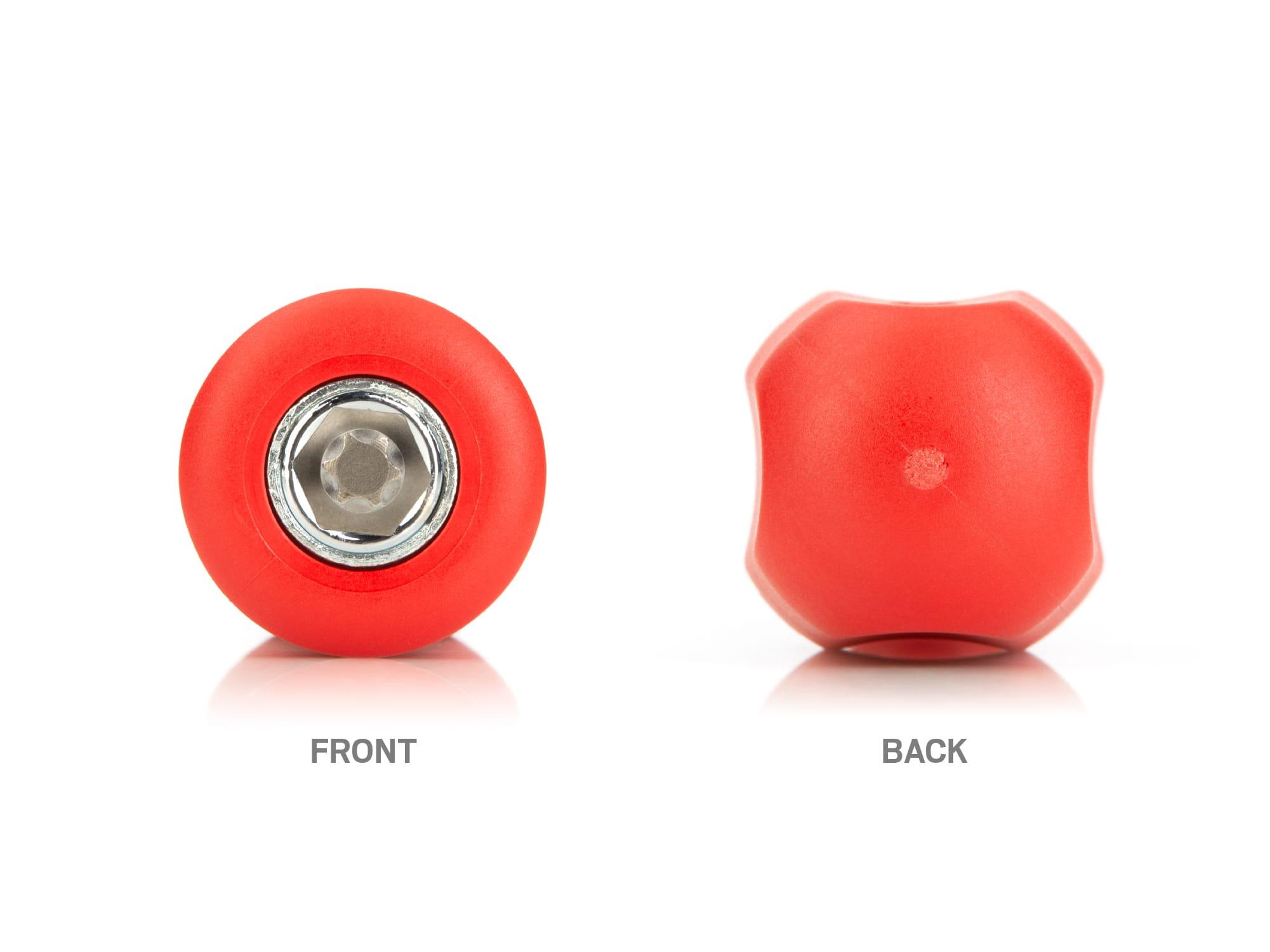 Back view of red Tekton multi-bit driver. Item #DMS18014