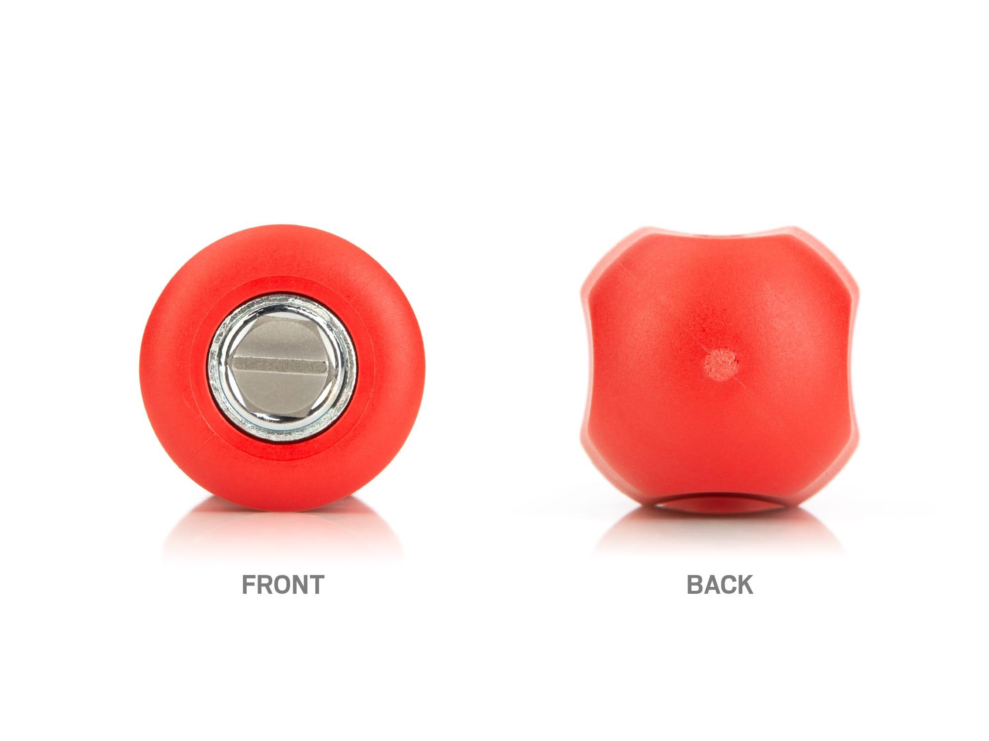 Back view of red Tekton multi-bit driver. Item #DMS18017