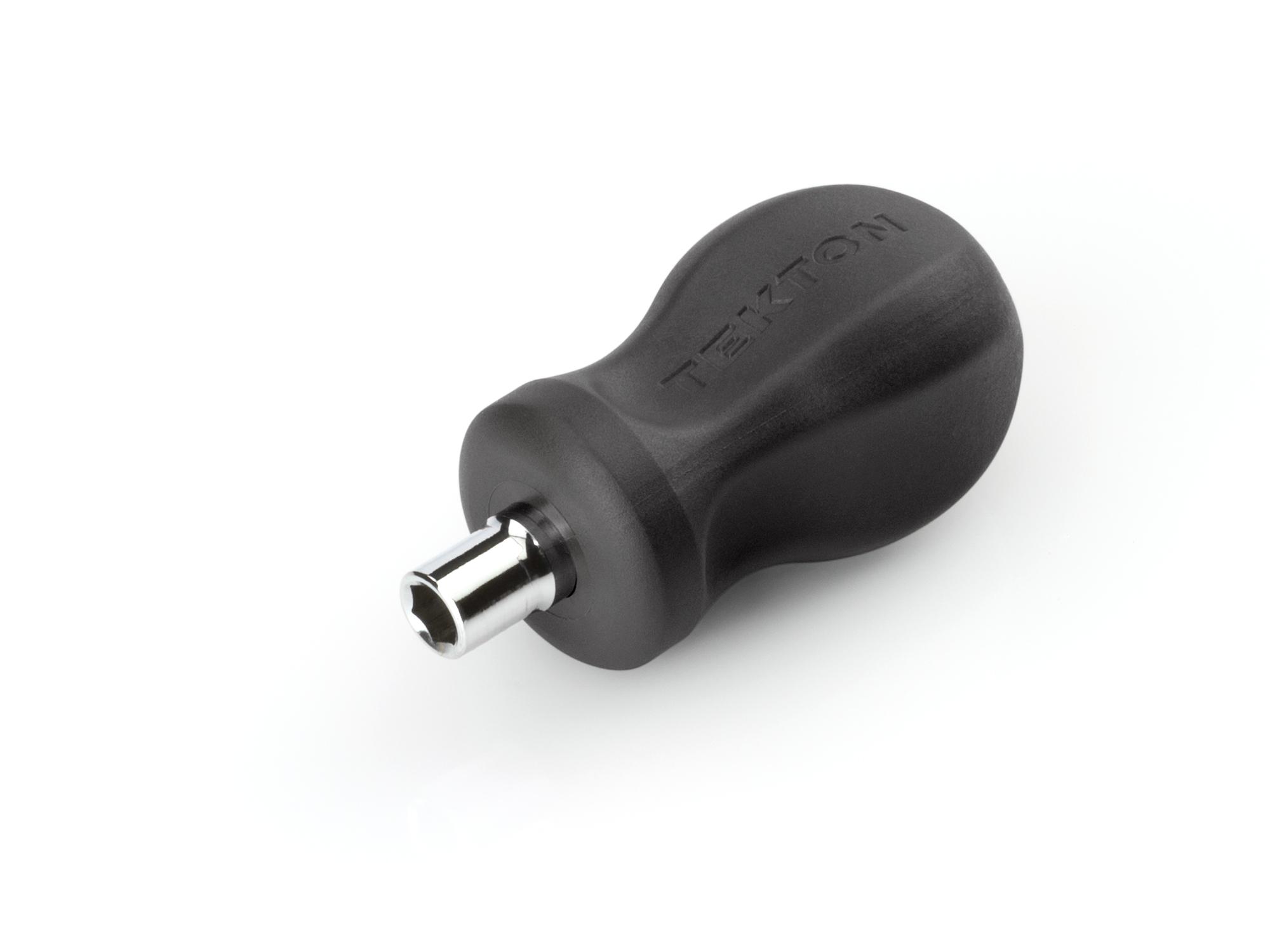 3-in-1 Stubby Driver Handle with 1/4 Inch Nut Driver Bit Tube