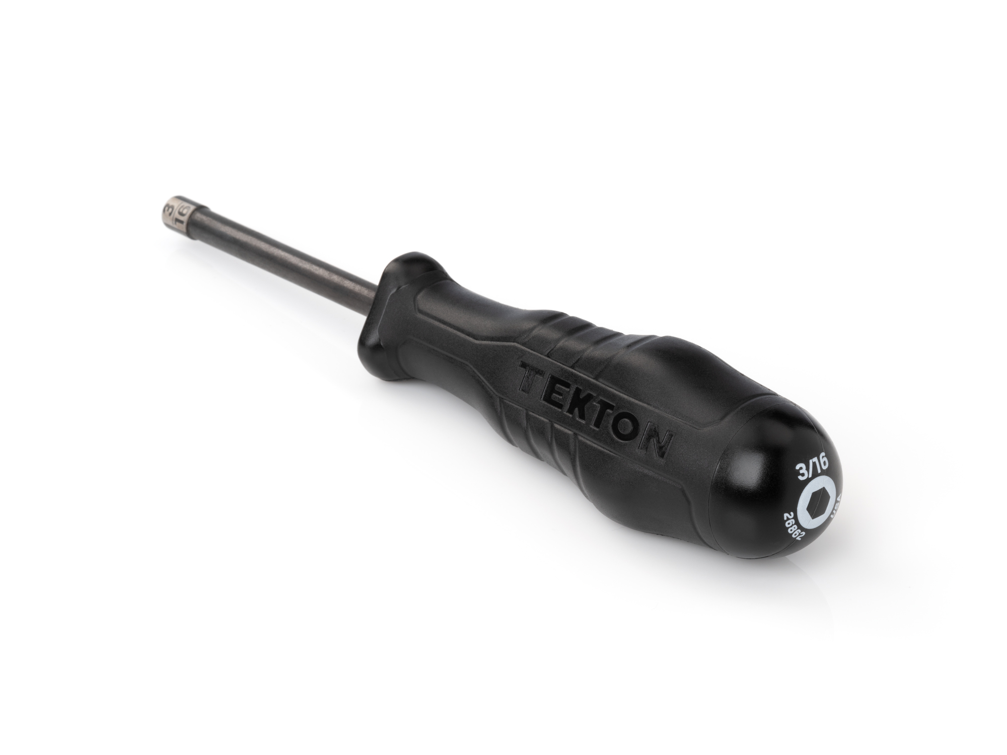 TEKTON 3/16 Inch High-Torque Black Oxide Blade Nut Driver