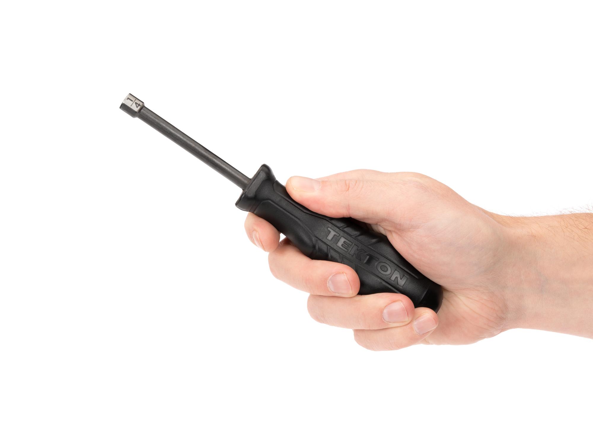 Person holding Tekton nut driver. Item #26863