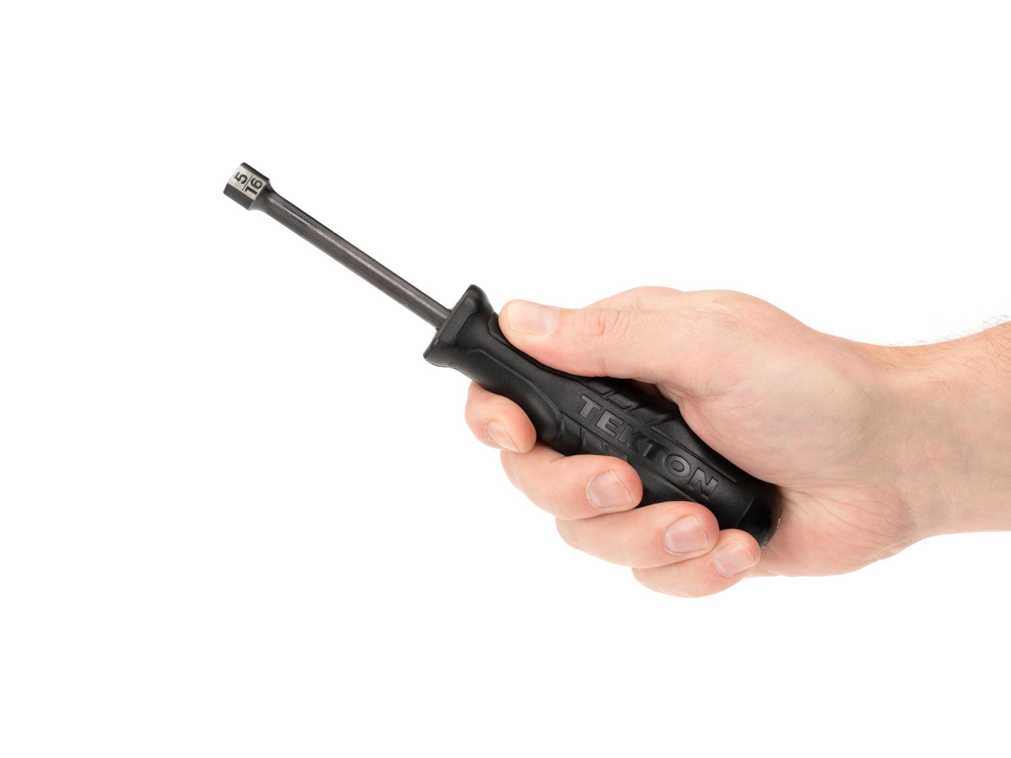 Person holding Tekton nut driver. Item #26864