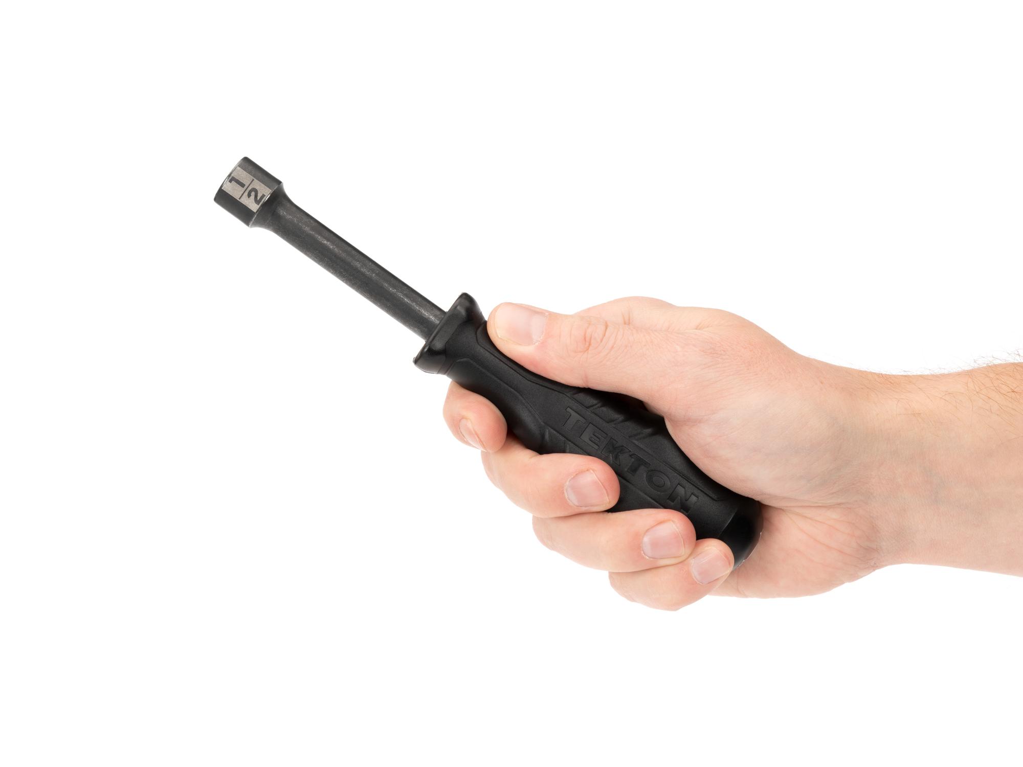 Person holding Tekton nut driver. Item #26868