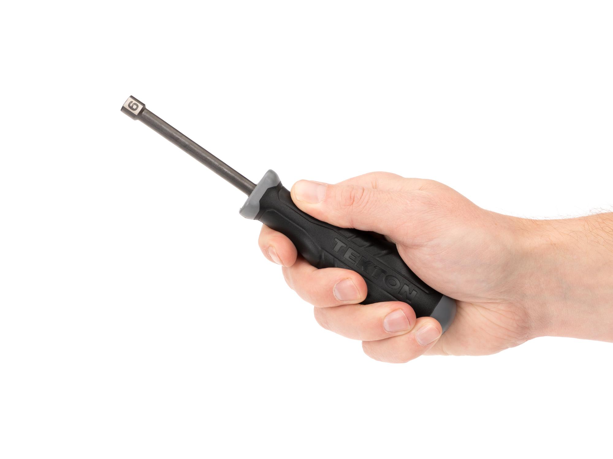 Person holding Tekton nut driver. Item #26884