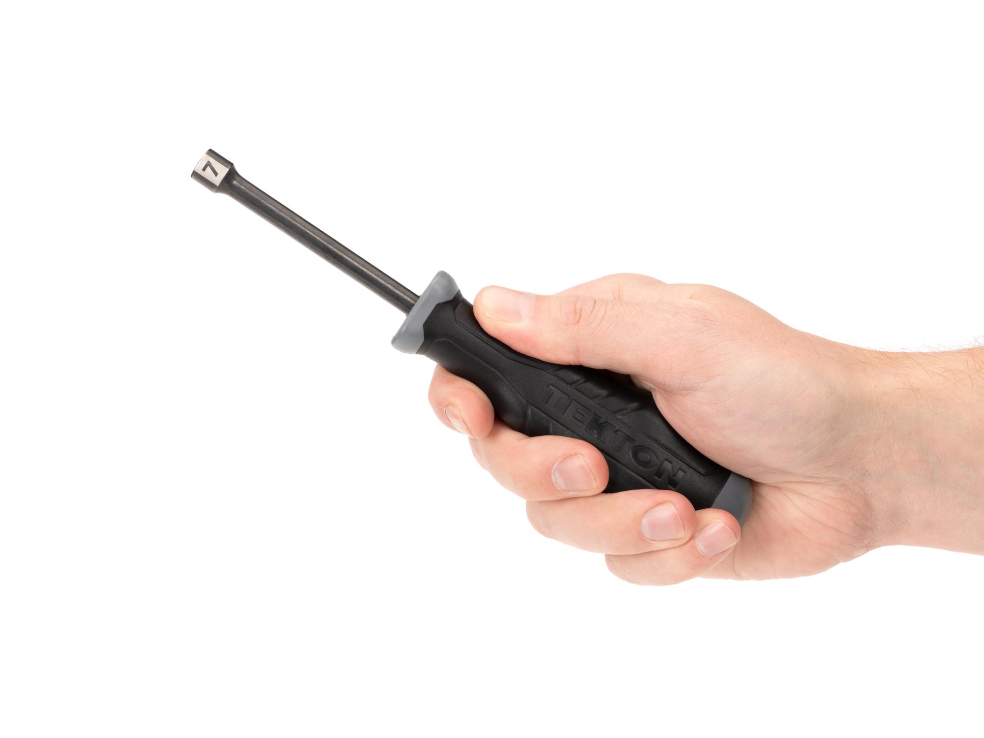 Person holding Tekton nut driver. Item #26885