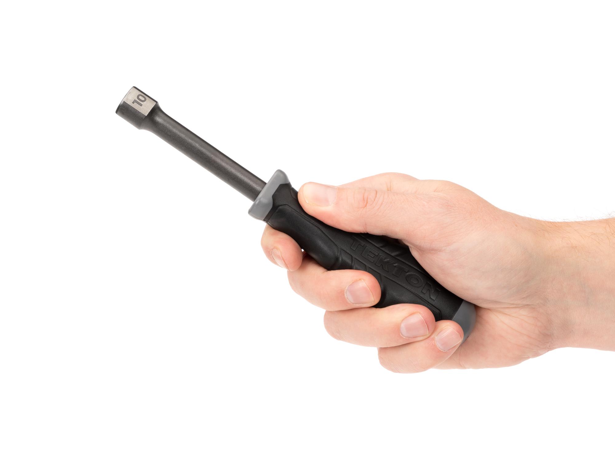 Person holding Tekton nut driver. Item #26888