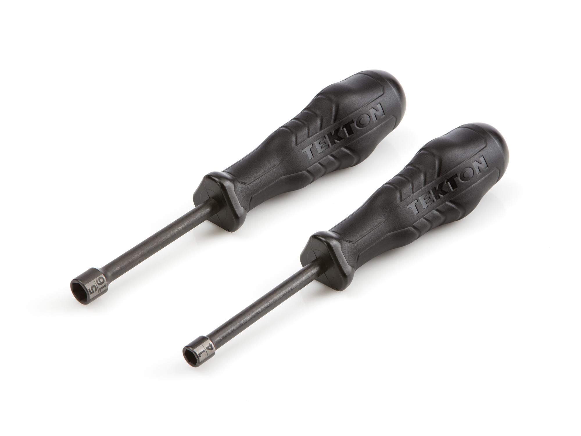 Front-right angle view of Tekton nut driver set. Item #DHD91001