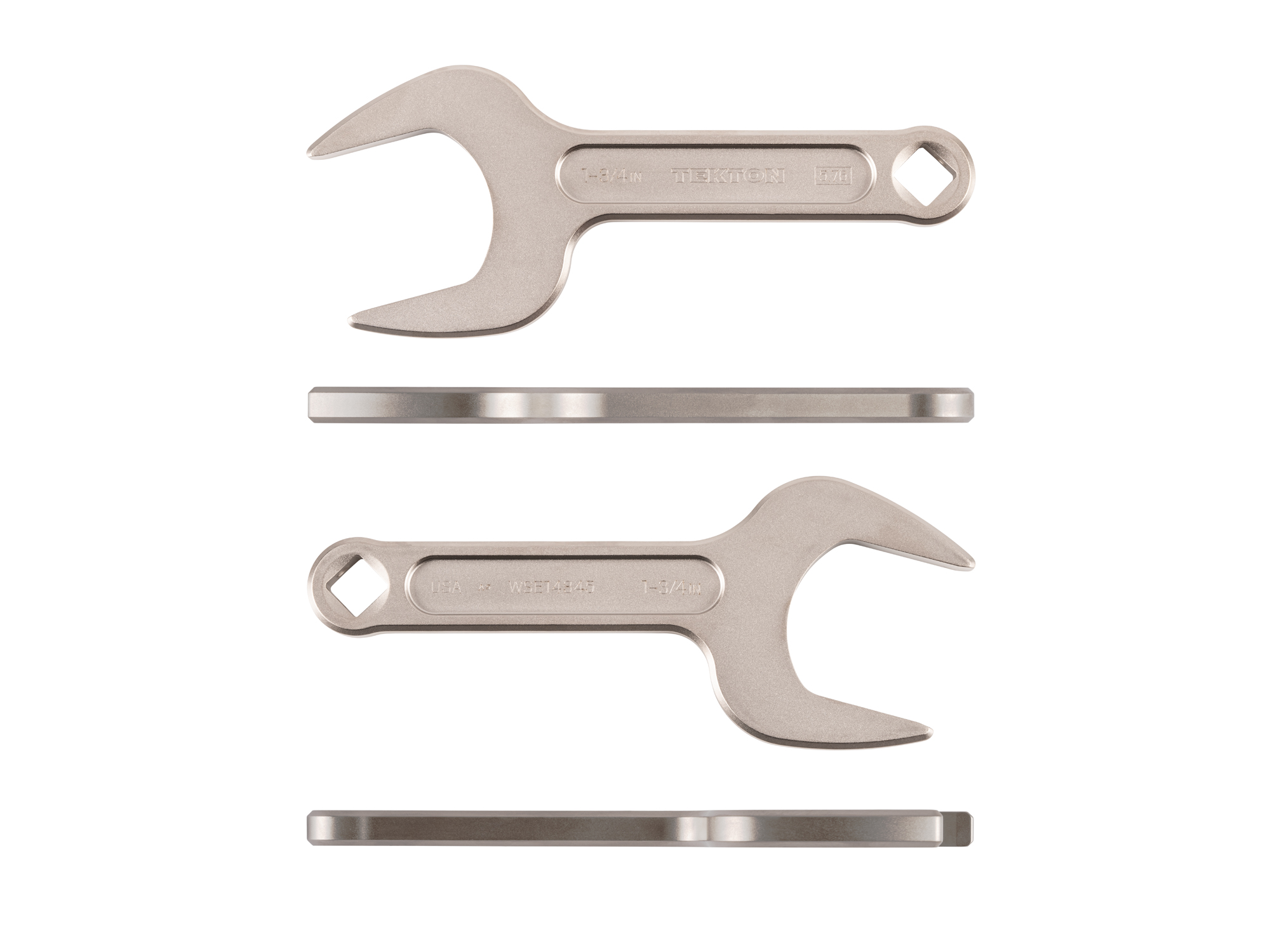 Side view of Tekton 1 3/4 inch service wrench set. Item #WSE14345