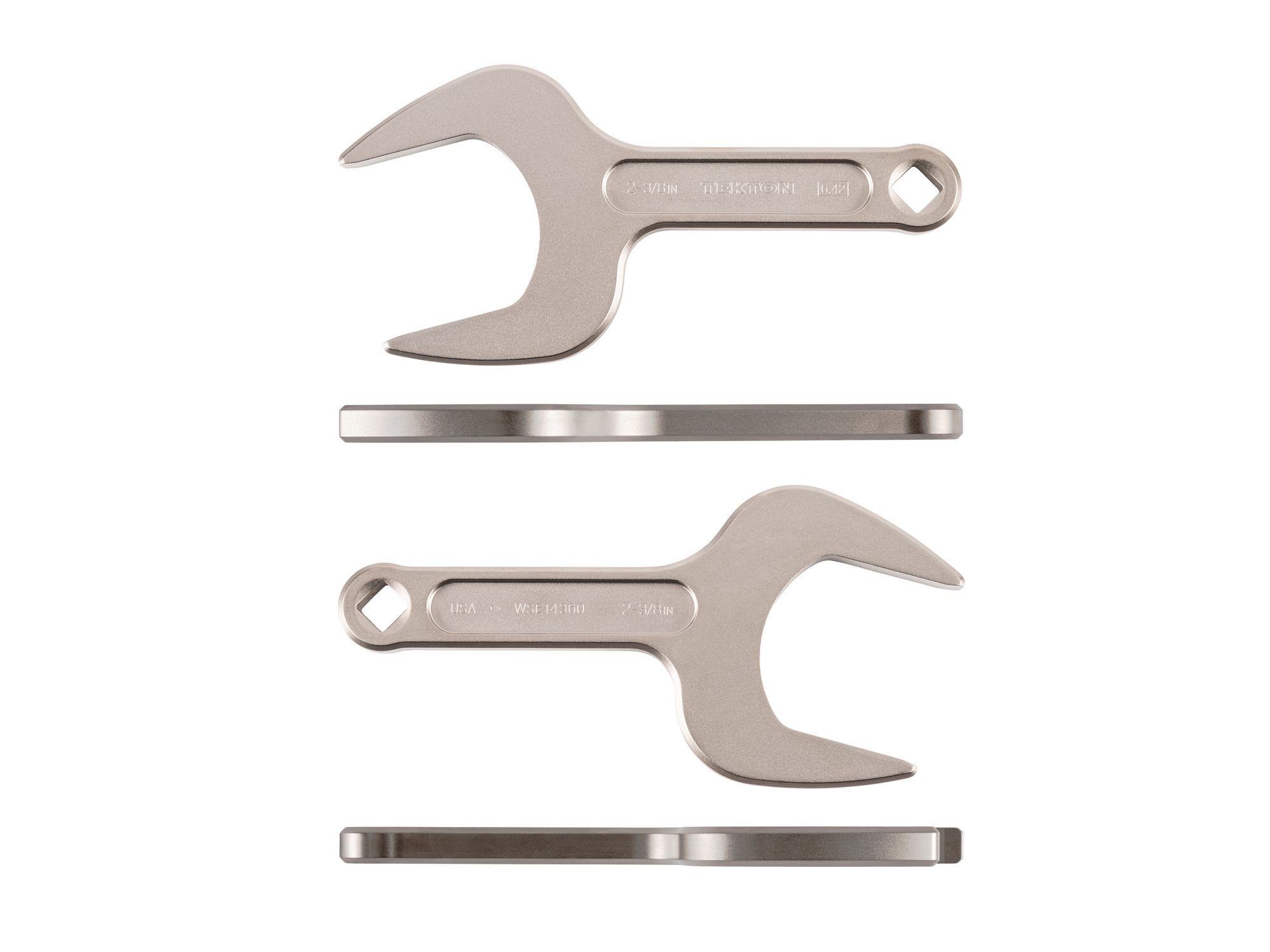 Side view of Tekton 2 3/8 inch service wrench set. Item #WSE14360