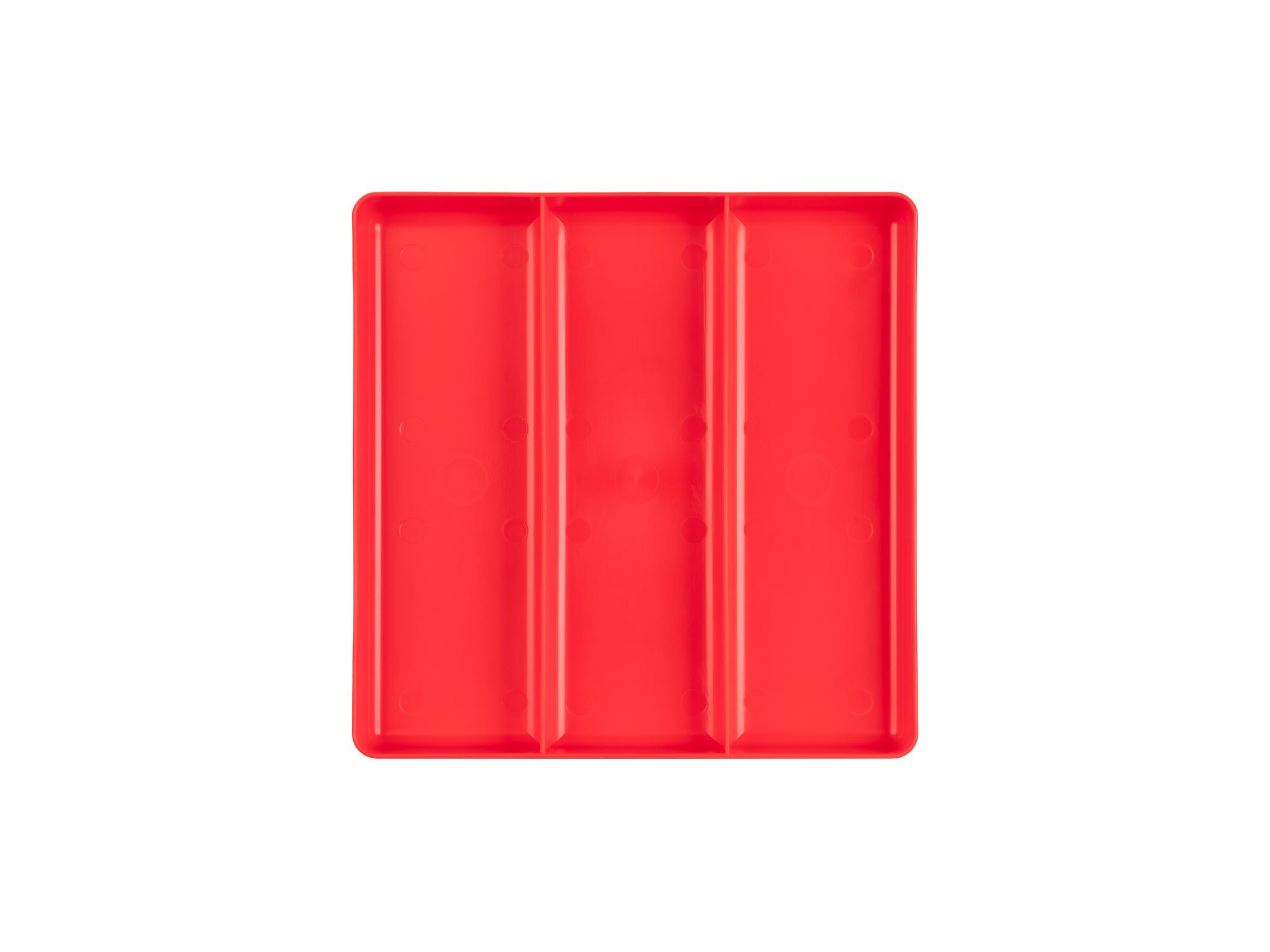 Top view of red Tekton organizer tray organizer tray. Item #OTD11203