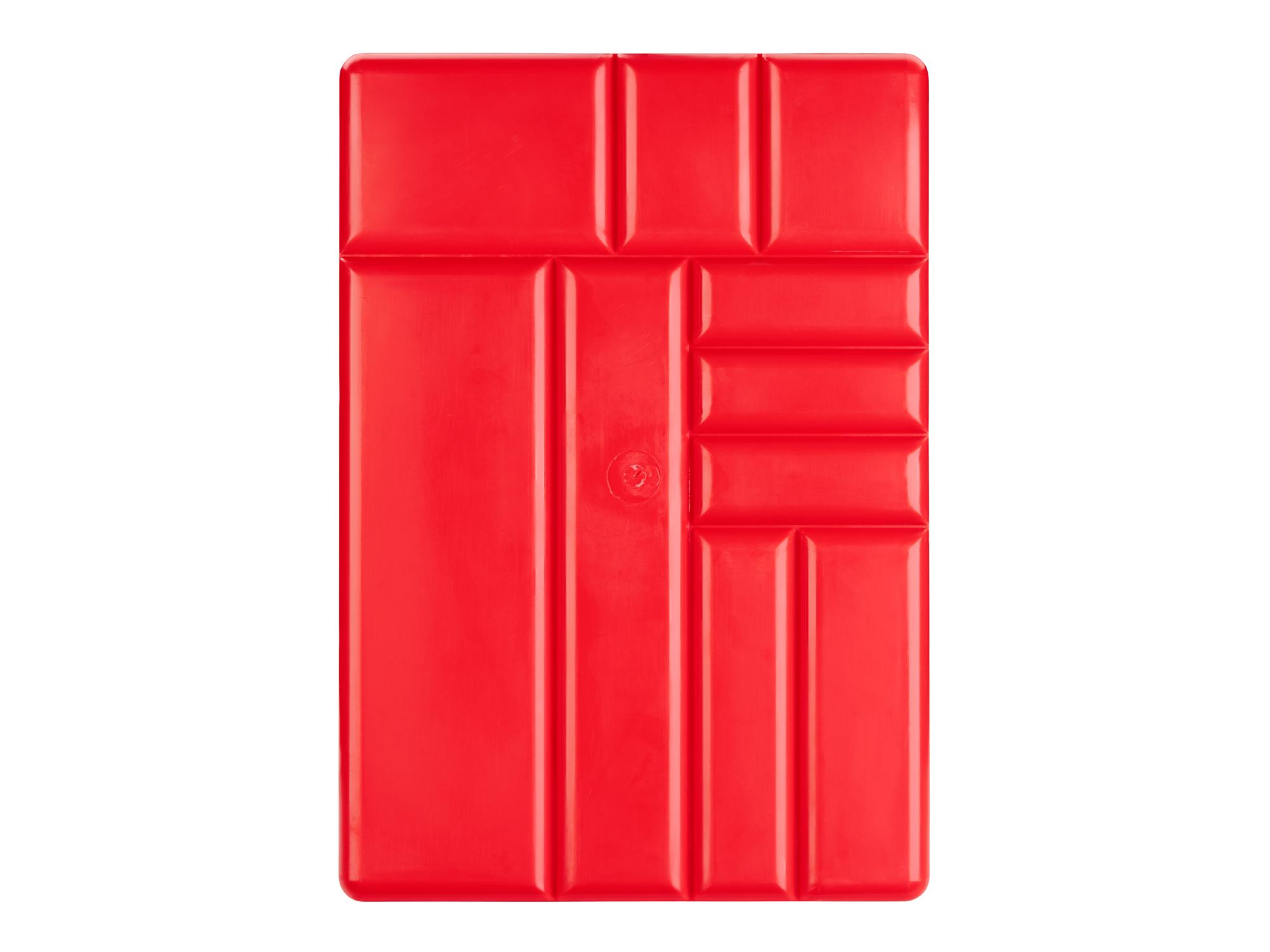Bottom view of red Tekton organizer tray organizer tray. Item #OTD11210