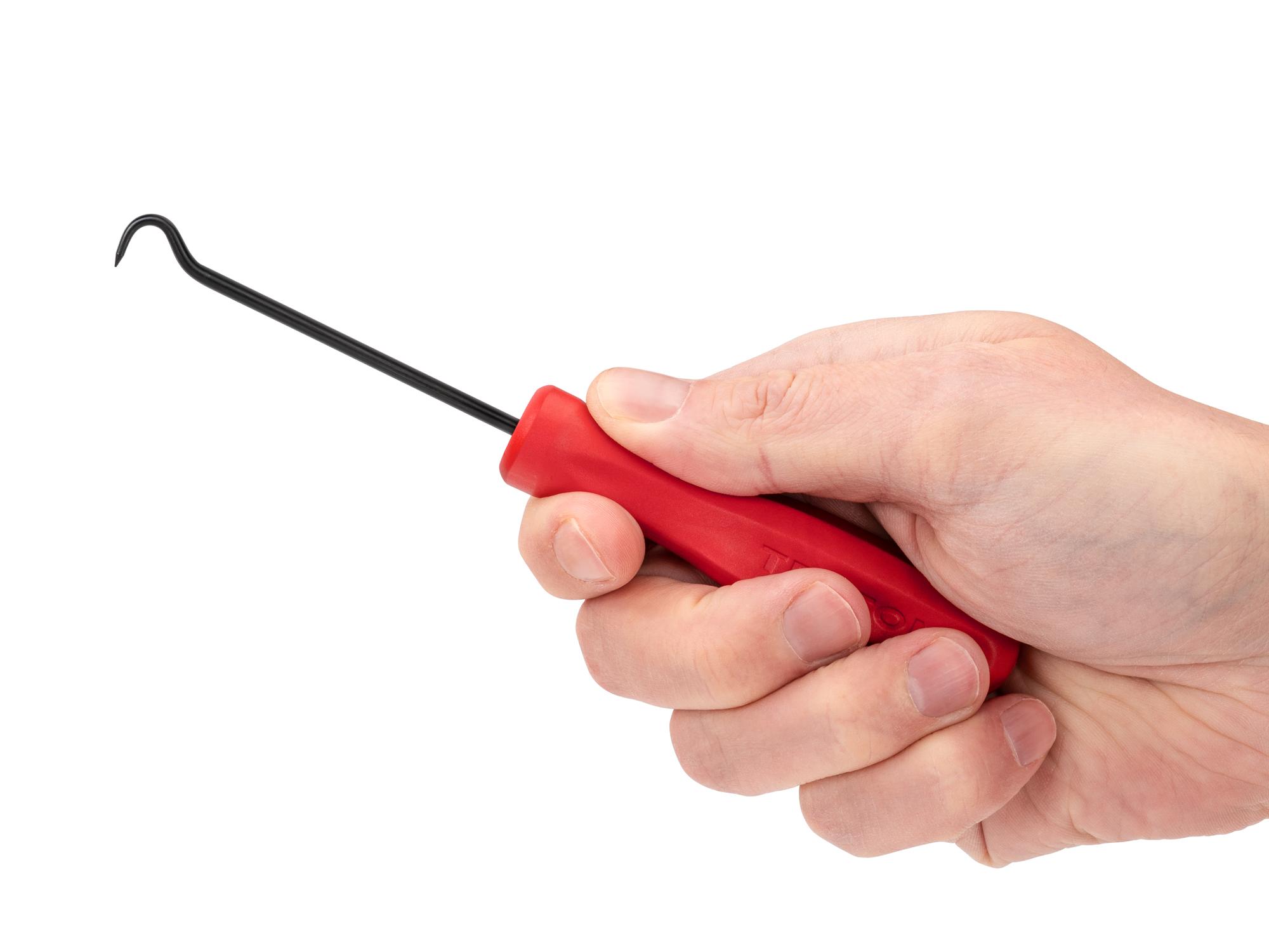 Person holding Tekton 3 inch pick and hook. Item #PNH21104