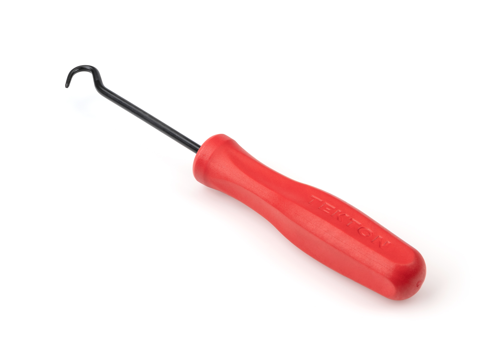 The 130-degree blunt hook (1/8 x 3 inch blade) has a small rounded tip to reduce piercing soft objects and features a square nylon handle. PNH24105.