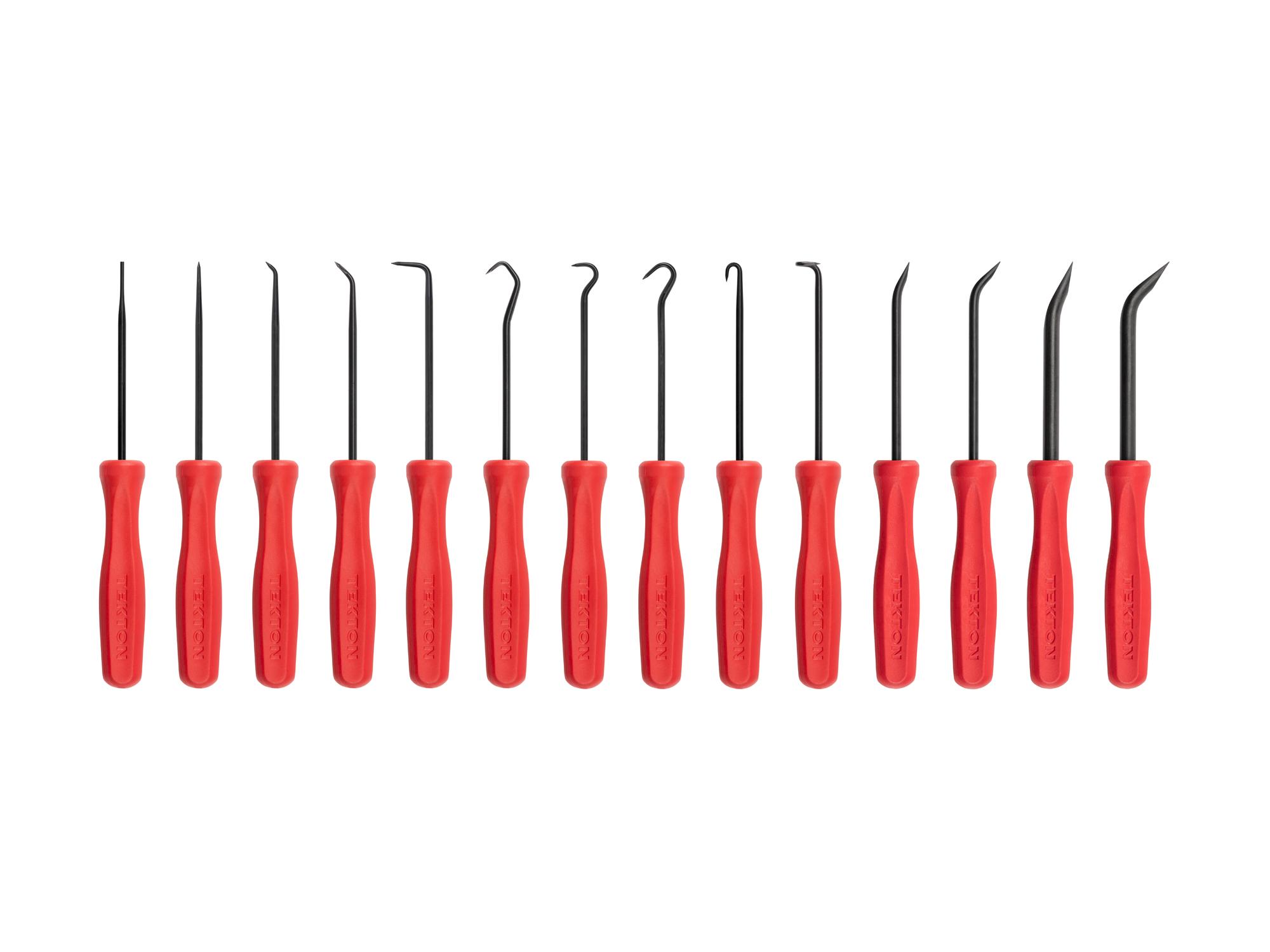 Front view of Tekton 3 inch pick and hook set. Item #LVR10003