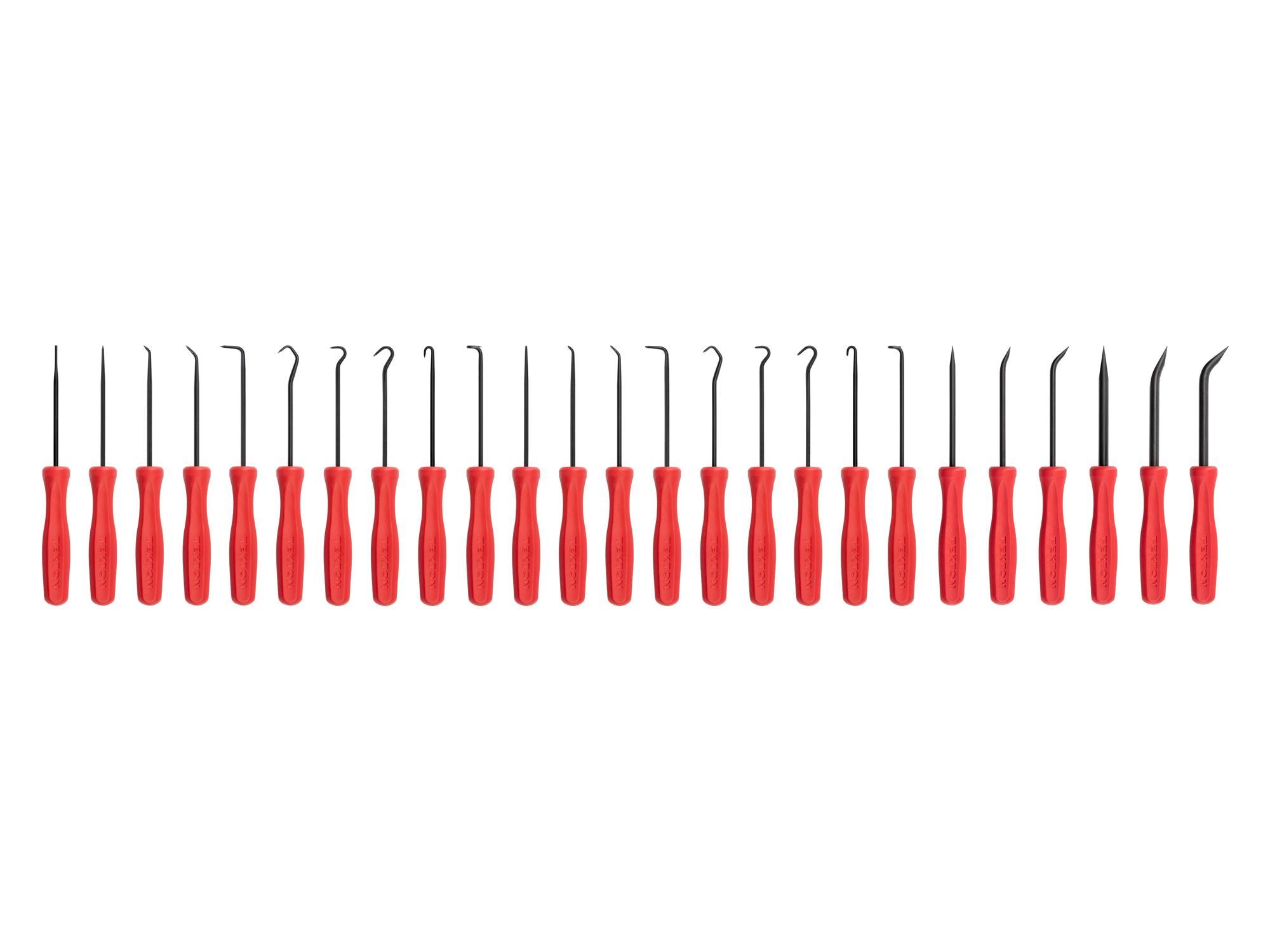 Front view of  Tekton 3 inch pick and hook set. Item #LVR10005