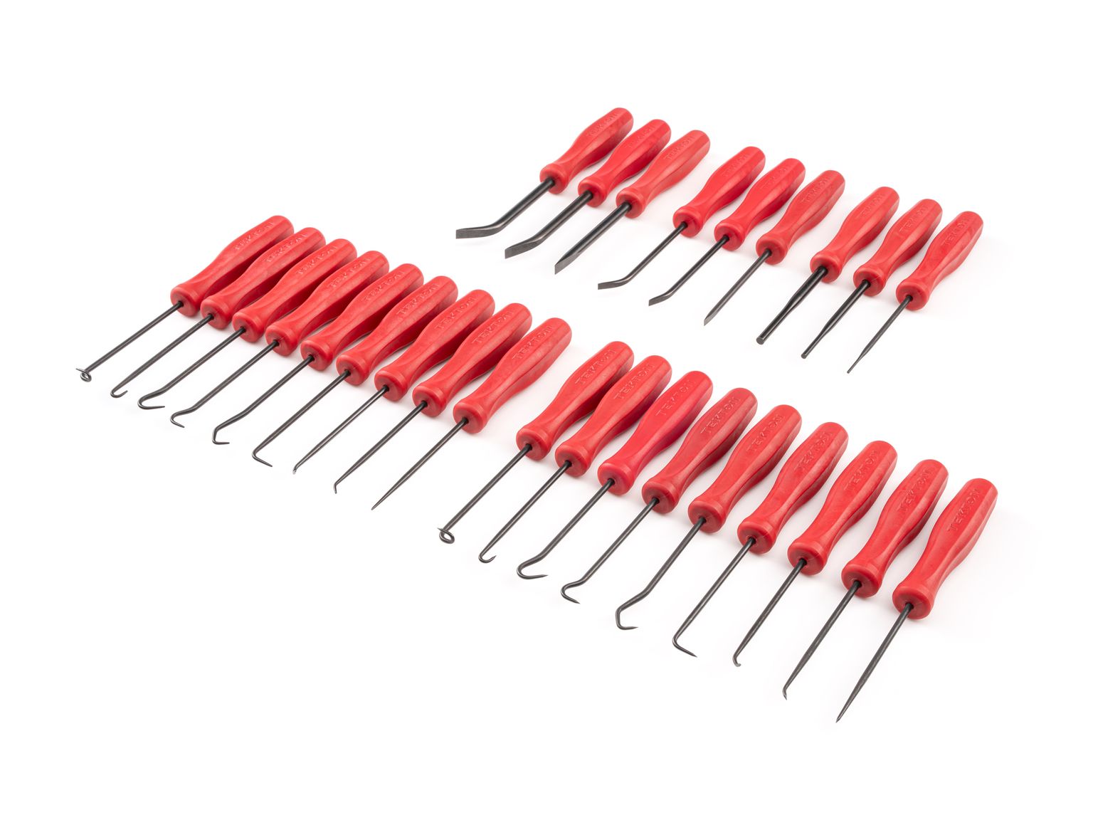 Front-right angle view of Tekton tools only pick and hook set. Item #LVR10006