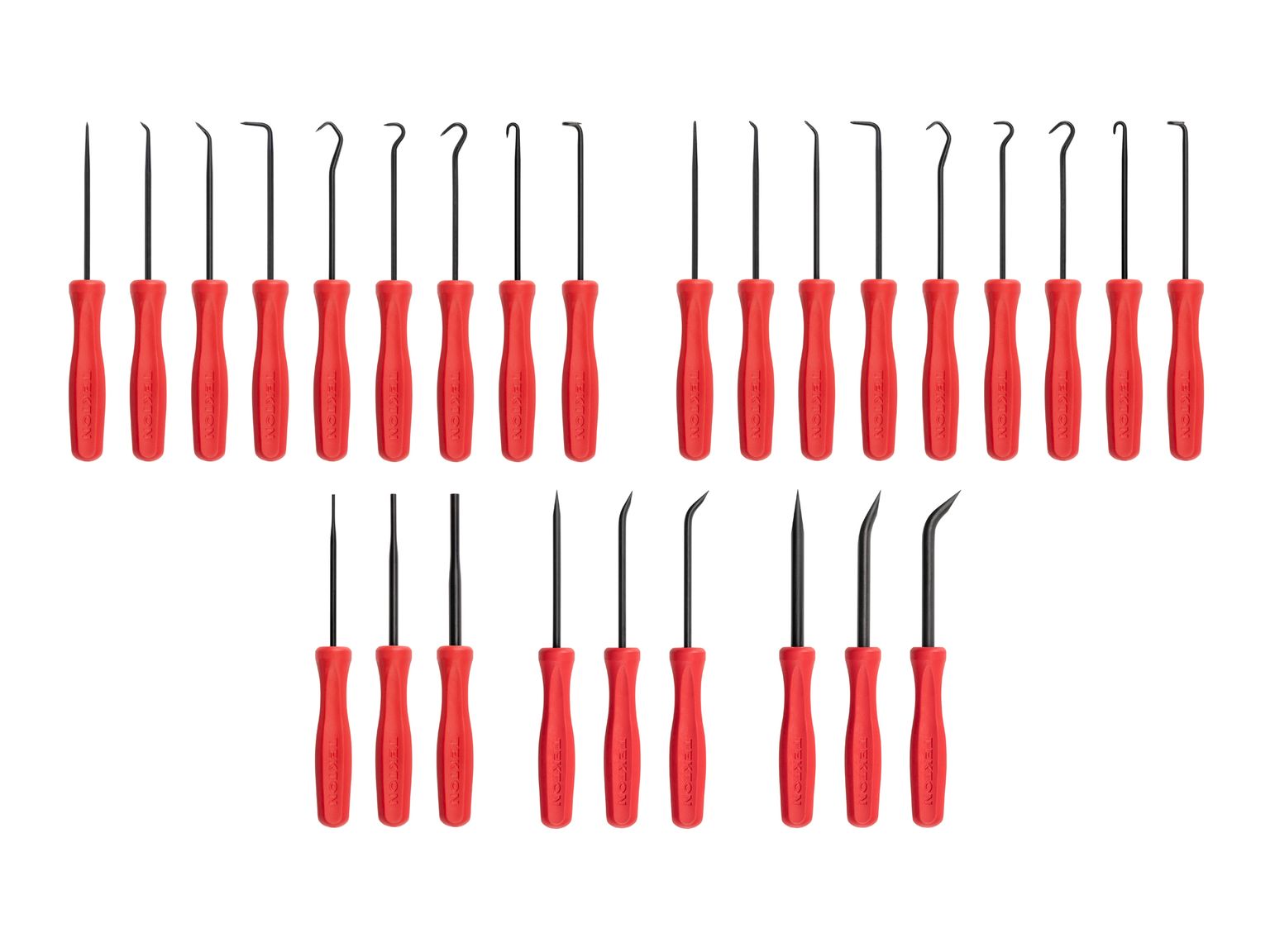 Front view of Tekton tools only pick and hook set. Item #LVR10006