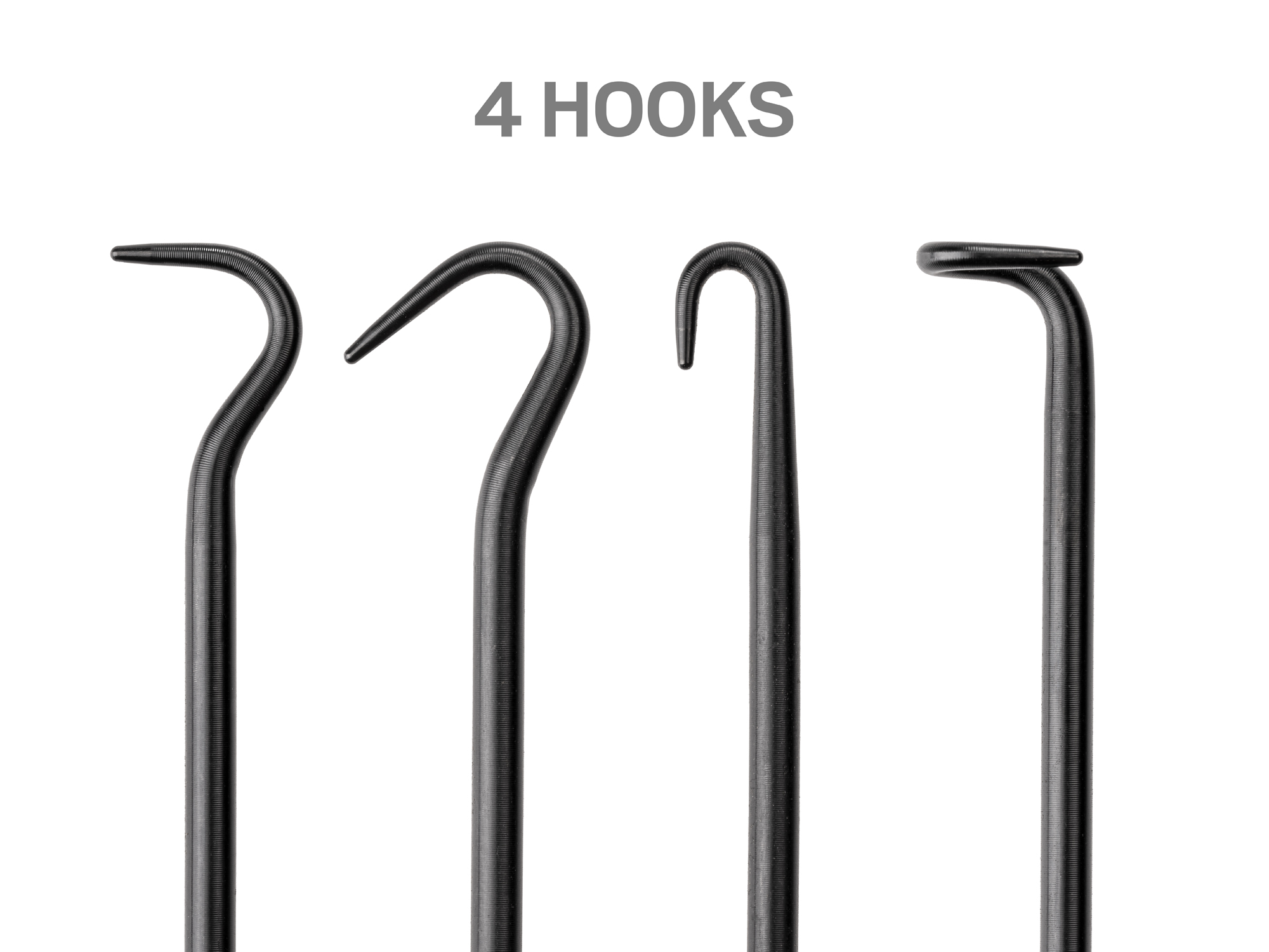 Set includes five blunt picks and four blunt hooks with classic square handles. PNH90001.