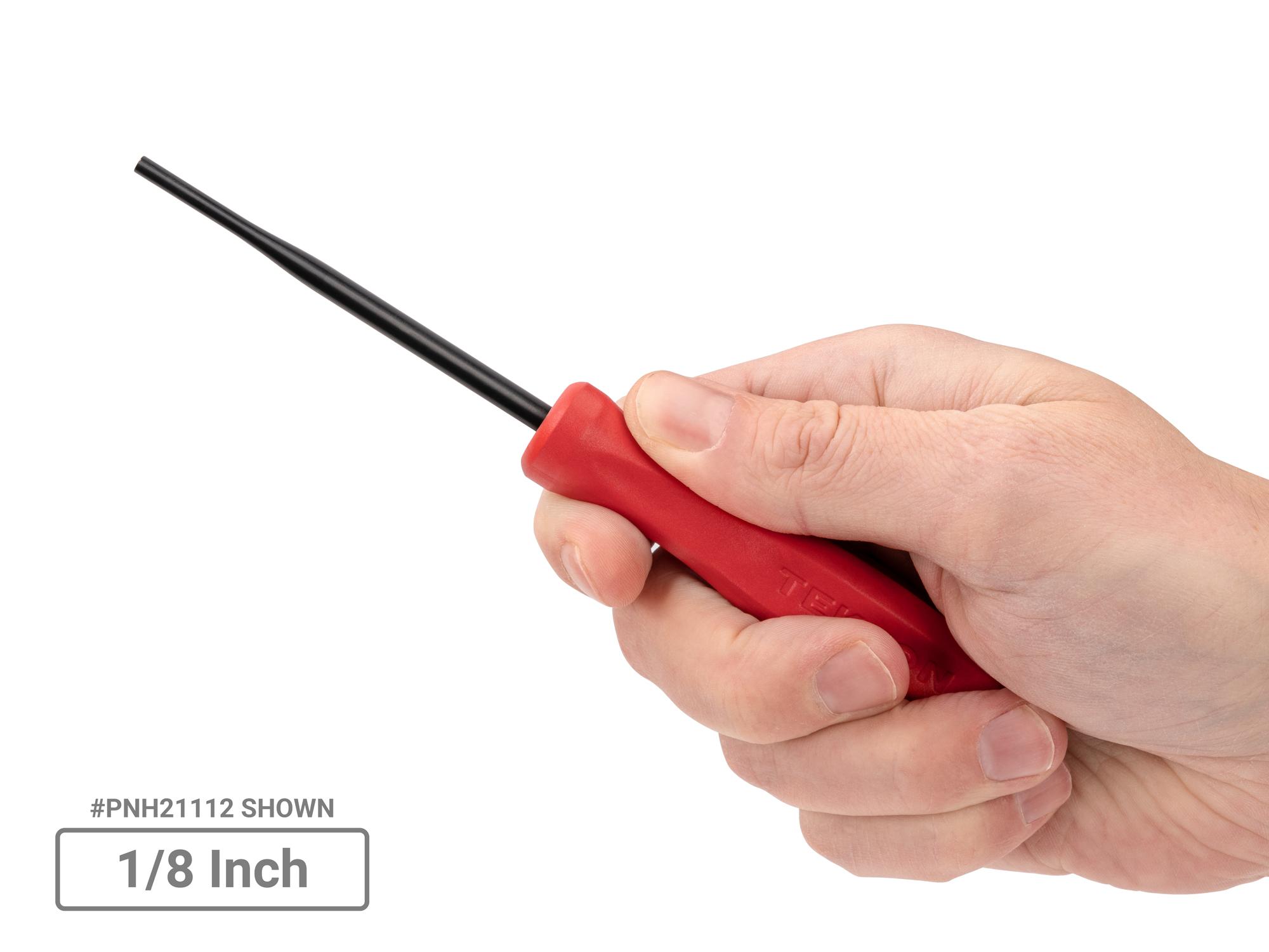Person holding Tekton pick and hook set. Item #PNH90003
