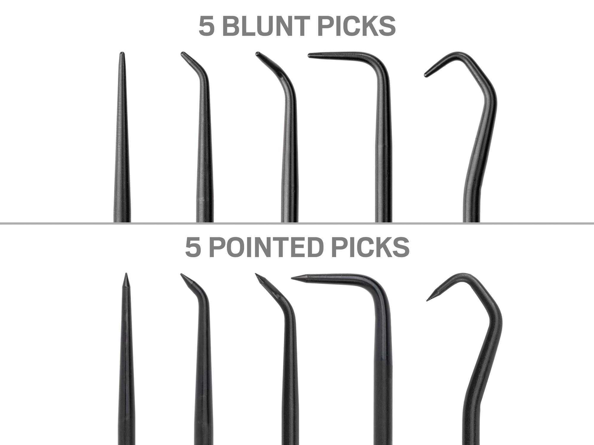 Closeup view of Tekton pick and hook set. Item #PNH90005