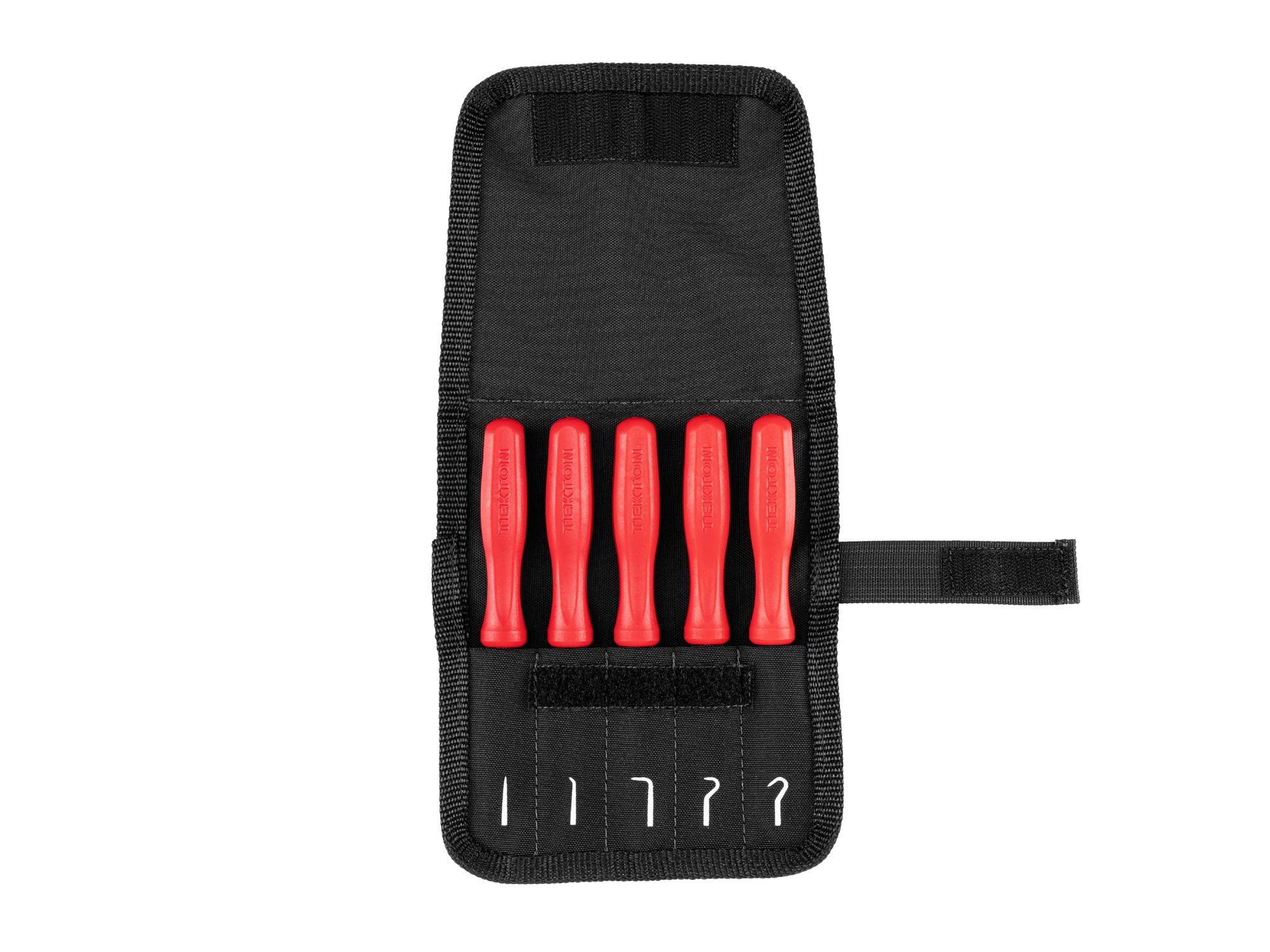 Front view of Tekton 3 inch black pick and hook set. Item #PNH90401