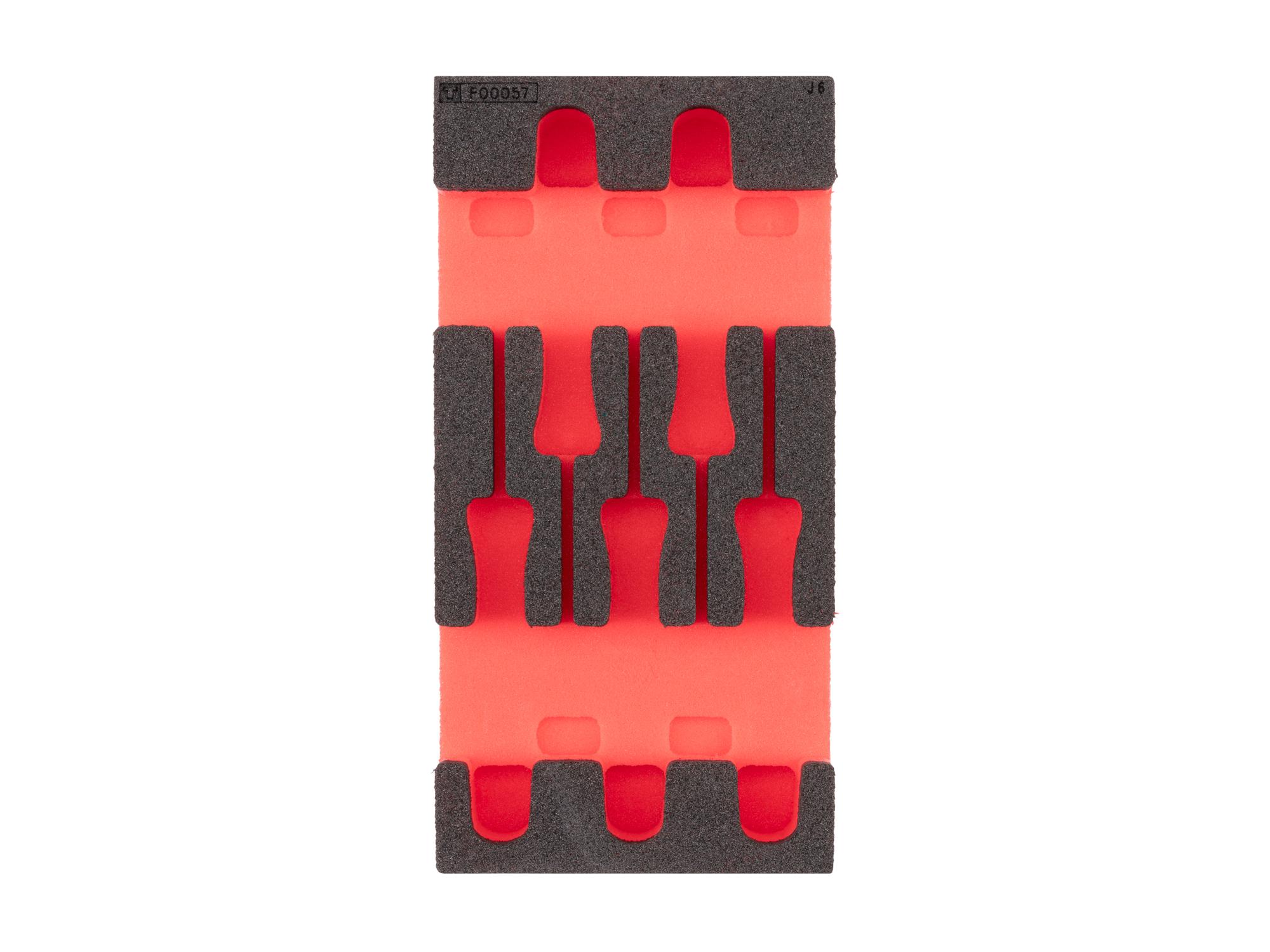 Top view of black Tekton 5-Tool Pick and Hook Set Foam Organizer (8 x 4 inch). F00057KR