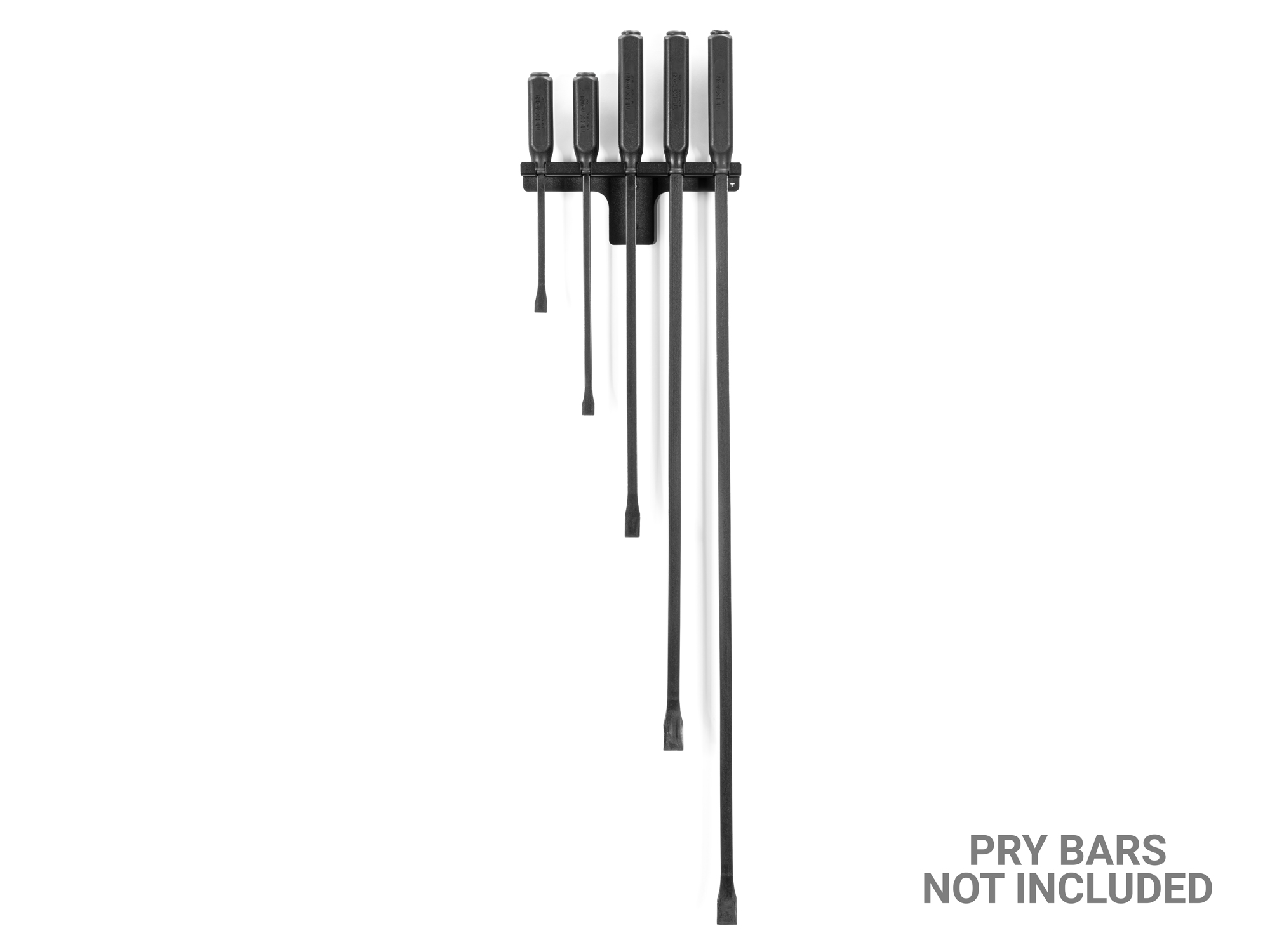 Holds pry bars securely, while also making it easy to remove them. Made from 12 gauge powder-coated steel and designed to fit Tekton's 5-piece set. OPW11305.