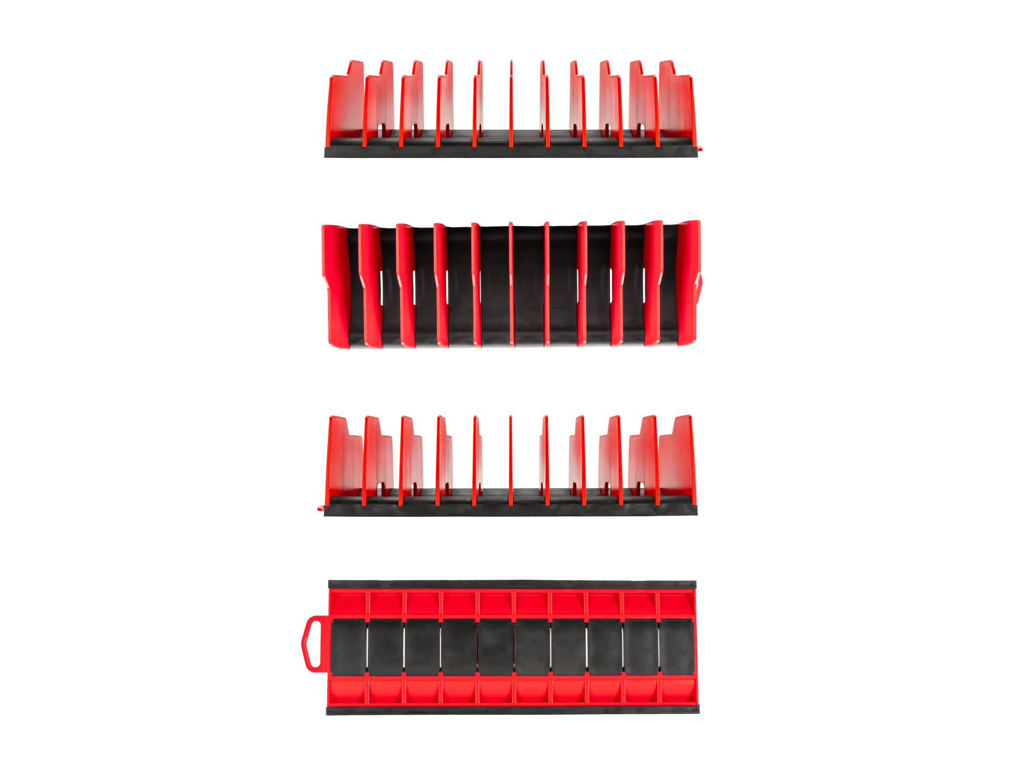 10-tool pliers organizer rack. Save drawer space. Nonslip rubber base. Made in USA. ORG41210.