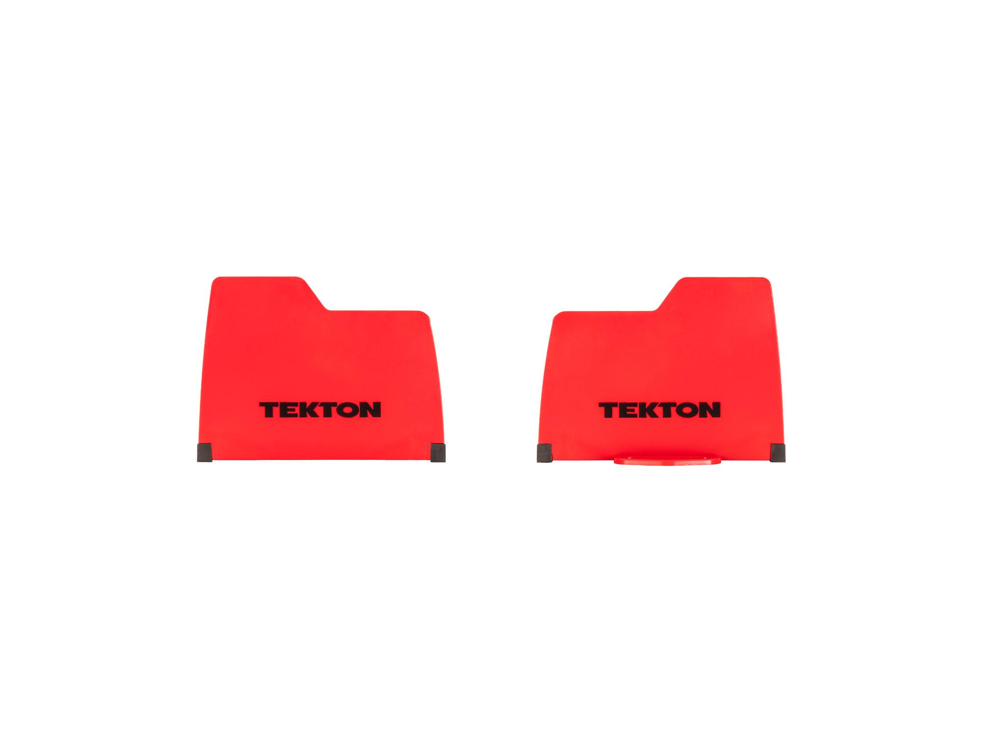 Second side view of red Tekton rack pliers organization. Item #ORG41210