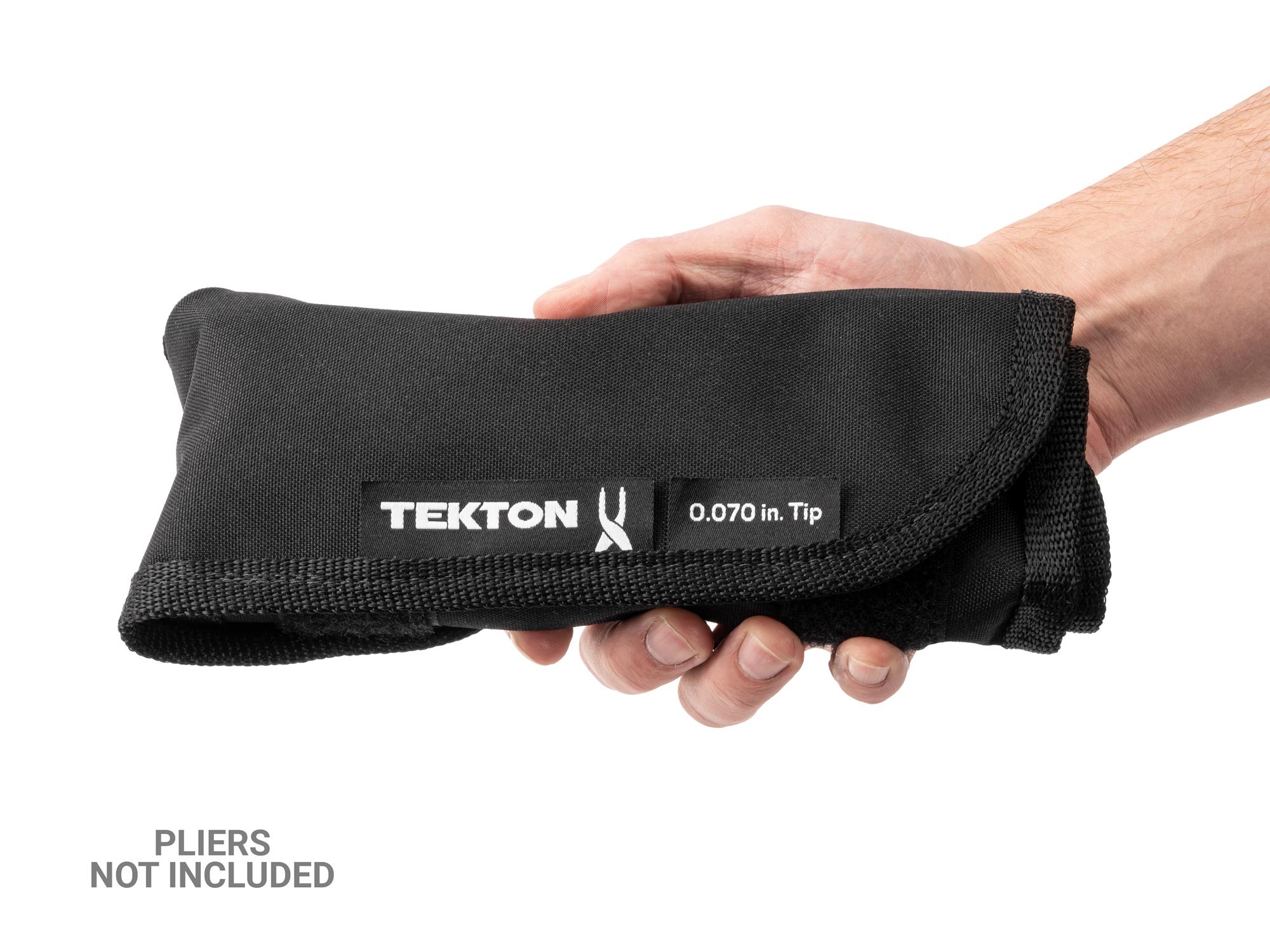 Side view of black Tekton 7 inch pliers organization. Item #OTP51101