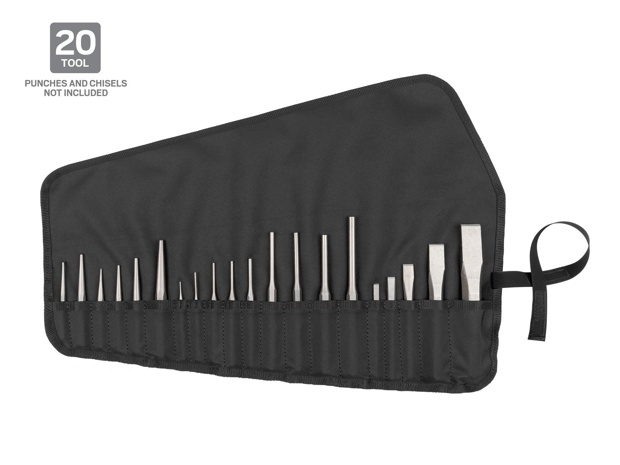 Tekton roll punch and chisel organization with tools. Tools not included. Item #OTP71101