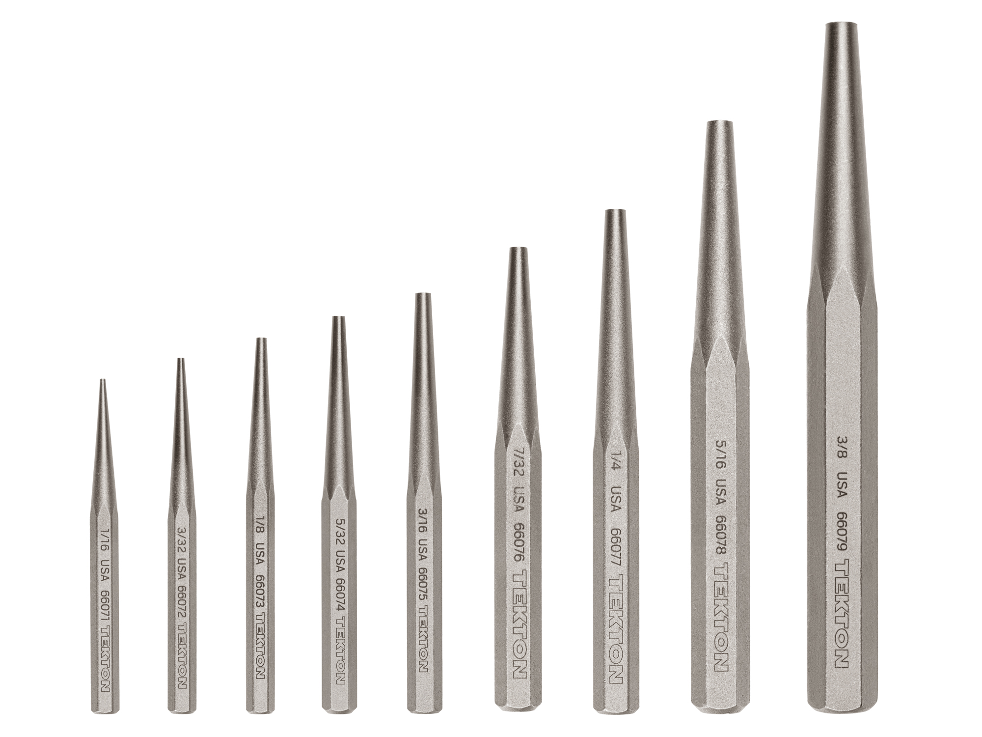 TEKTON Solid Punch Set, 9-Piece (1/16-3/8 in.)