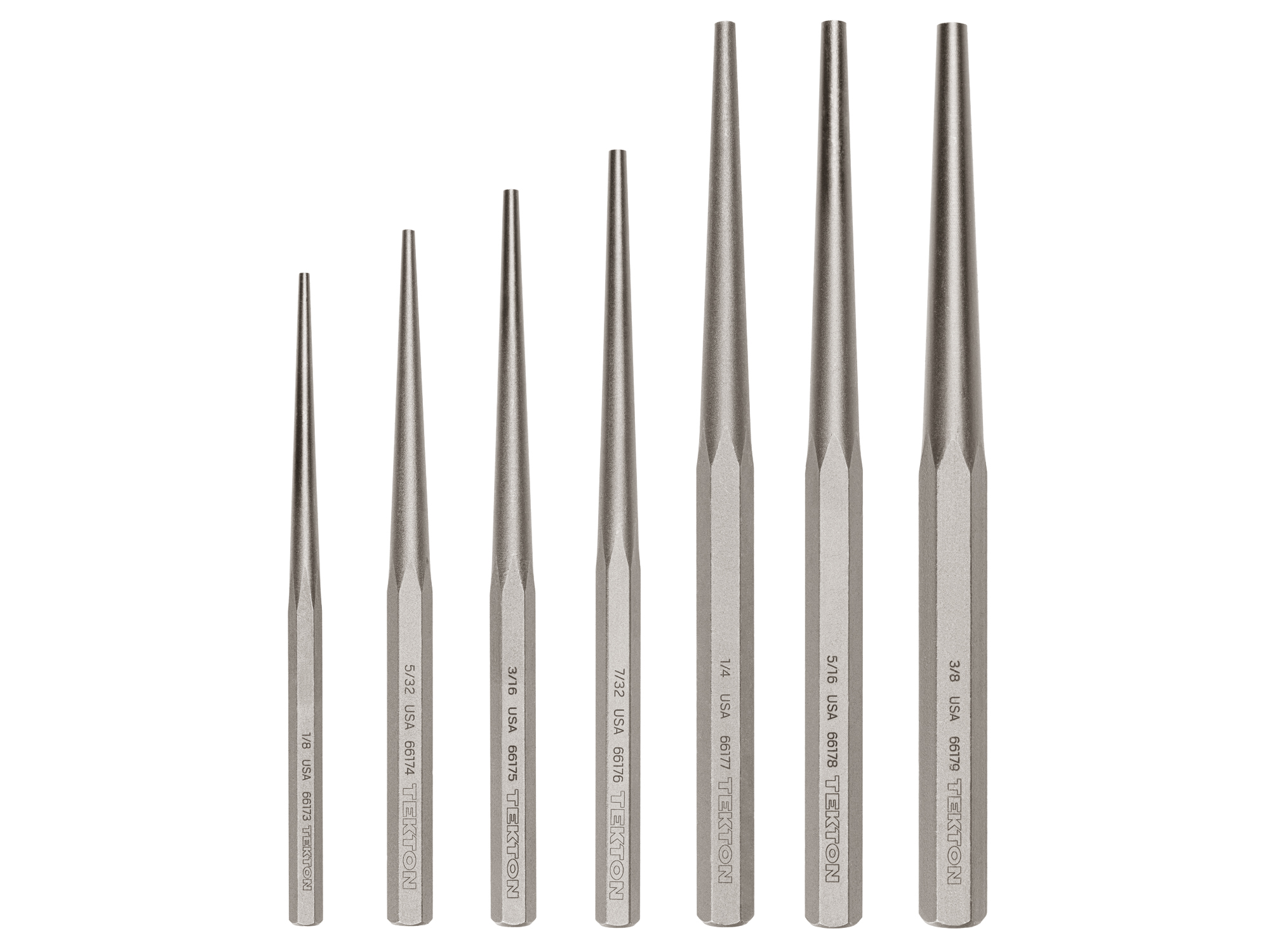 TEKTON Alignment Punch Set, 7-Piece (1/8-3/8 in.)