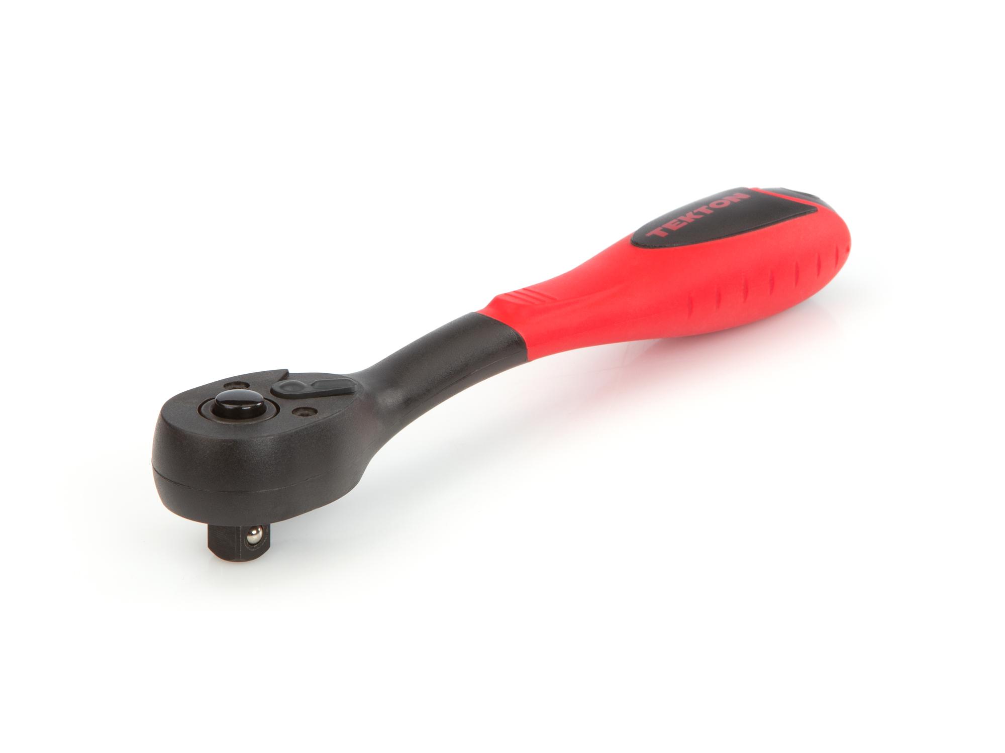 Front-right angle view of Tekton  ratchet set. Item #1457
