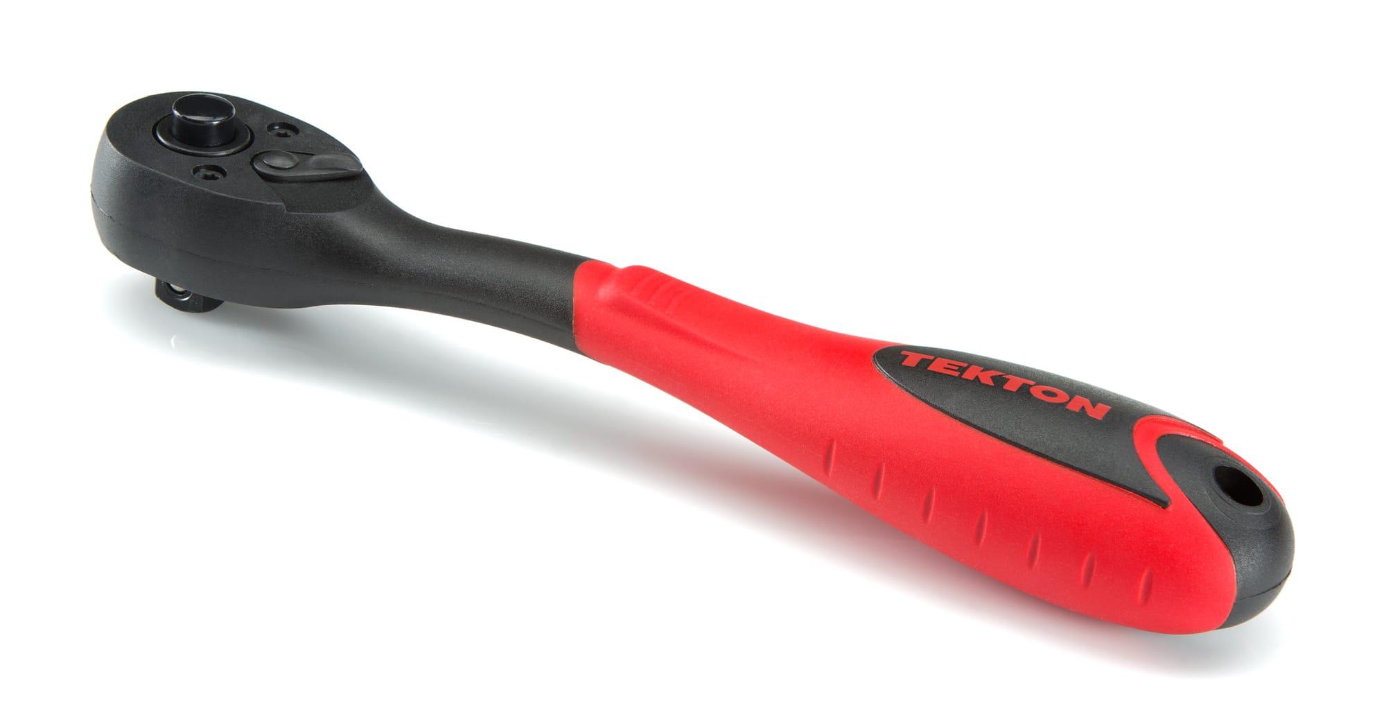 Back angle view of Tekton  ratchet set. Item #1457