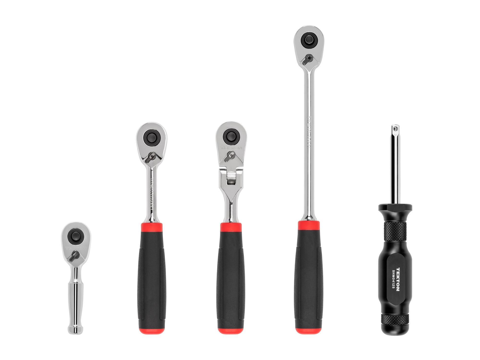 Quick-Release Comfort Grip Ratchet and Spinner Handle Set (5-Piece)
