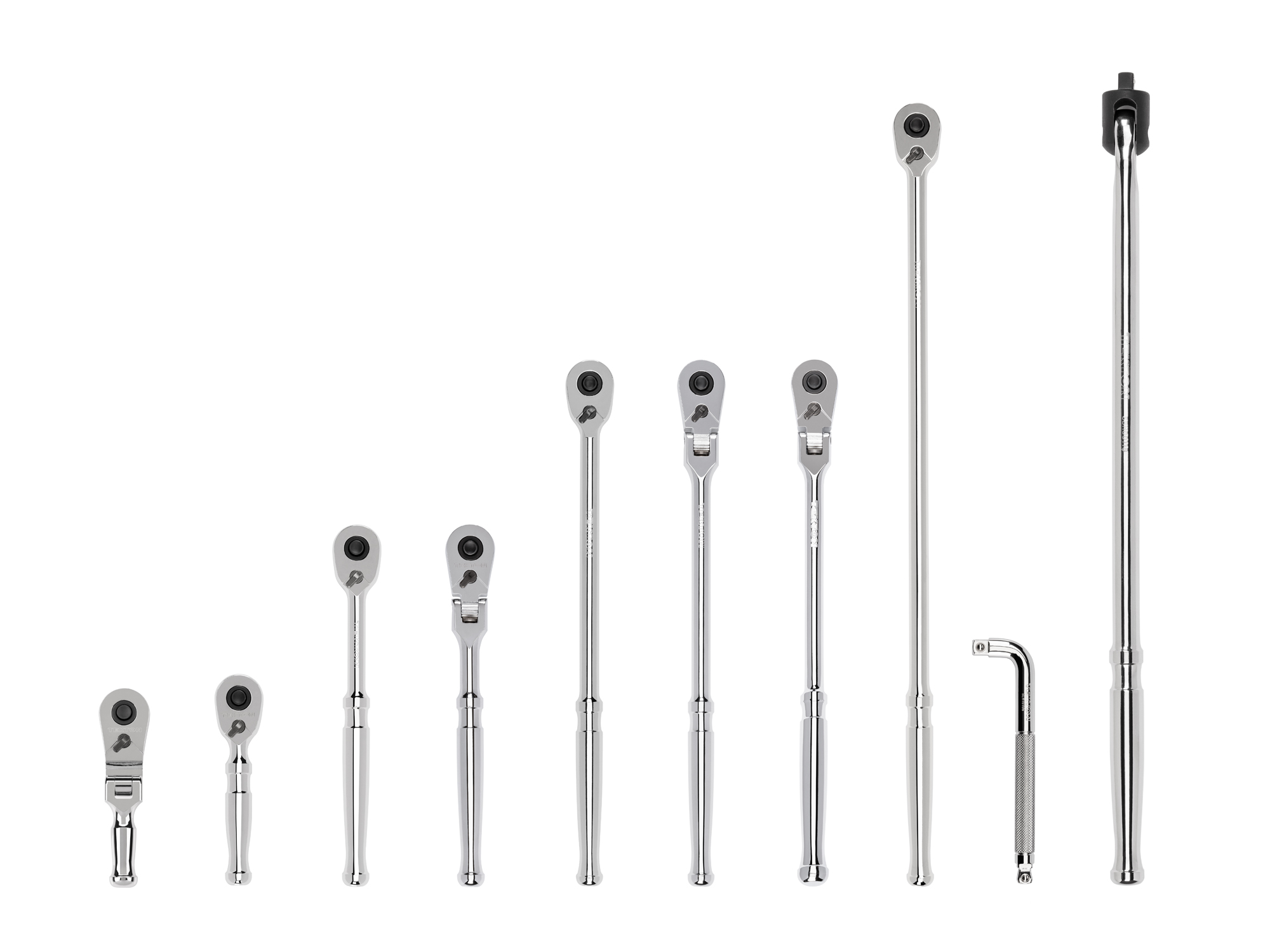 3/8 Inch Drive Quick-Release Ratchet, L-Handle, and Breaker Bar Set (10-Piece)