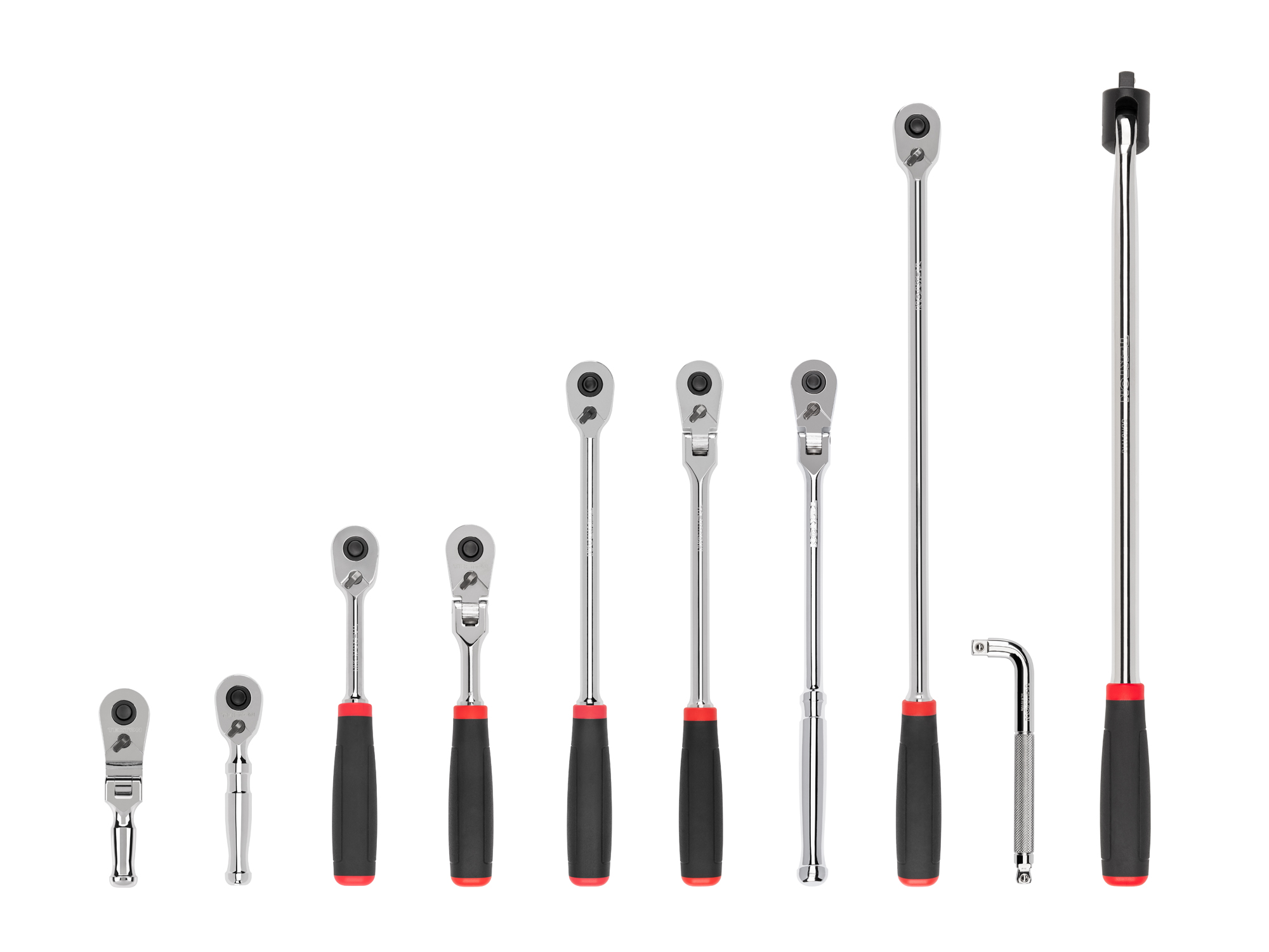 3/8 Inch Drive Quick-Release Comfort Grip Ratchet, L-Handle, and Breaker Bar Set (10-Piece)