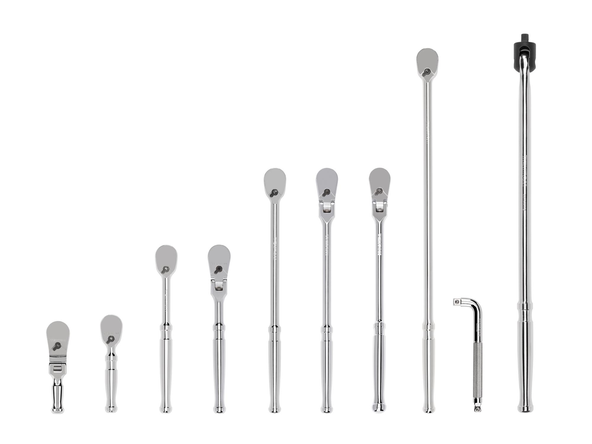 Non-Quick-Release Ratchet, L-Handle, and Breaker Bar Set (10-Piece)